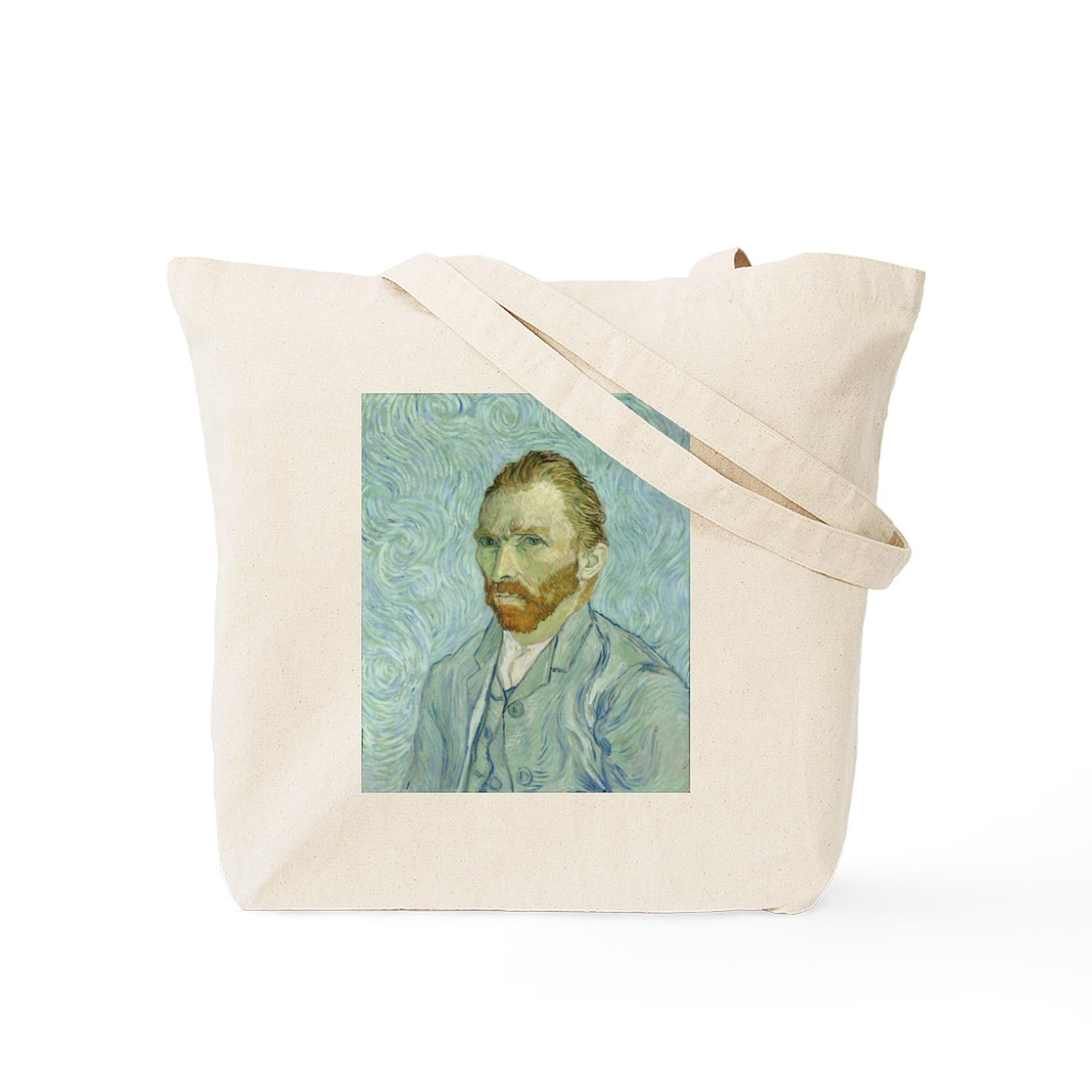 Vincent Van Gogh Irises Tote Bag - Natural Canvas Reusable Shopping Bag for Groceries, Beach & Everyday Use