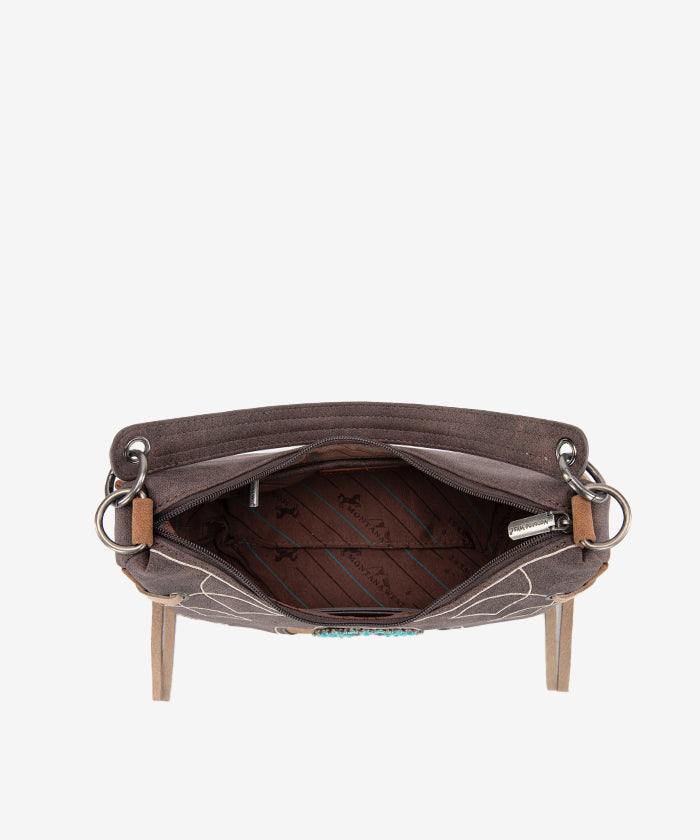 Montana West Concho Luna Crossbody Bag for Women - Stylish Leather Purse with Adjustable Strap, Perfect for Daily Use, Travel & Shopping