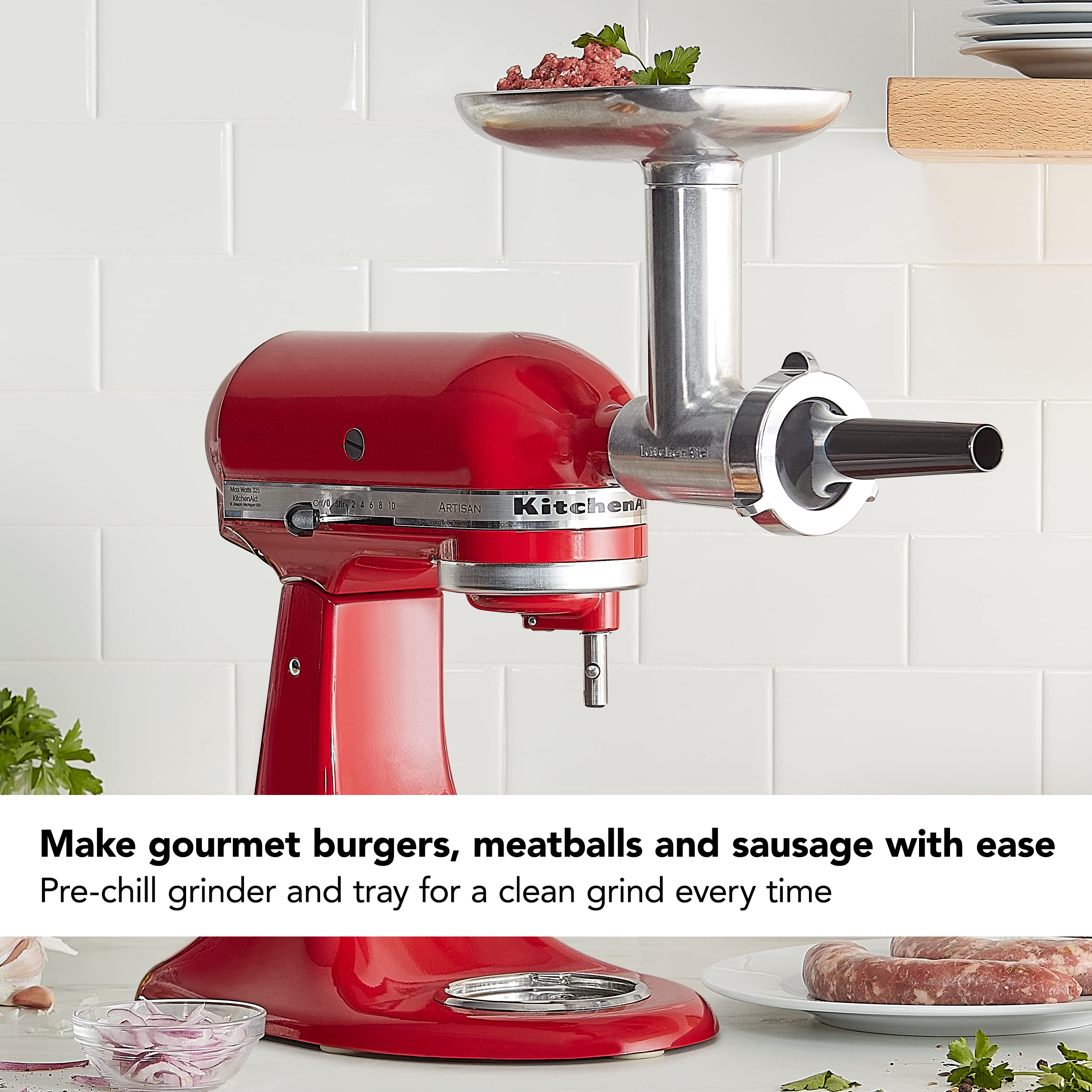 KitchenAid Stand Mixer Ice Cream Maker & Food Grinder Attachment Set - Perfect for Homemade Desserts & Meal Prep