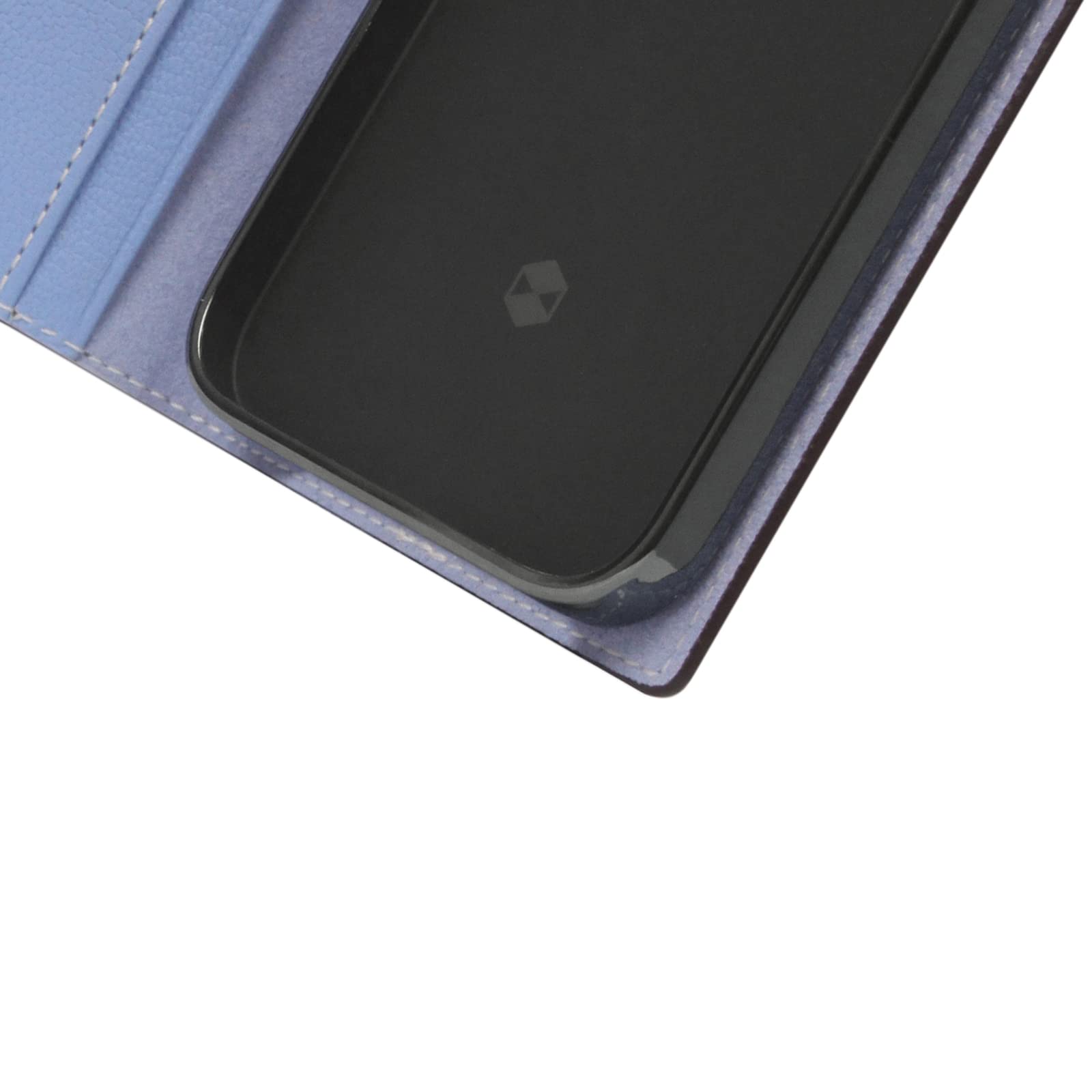 Premium D9 French Chevere Sully Leather Wallet Case for iPhone 12 Pro Max - Handcrafted Genuine Leather Diary Style with 3 Card Slots & Side Cash Pocket | Luxury Protective Phone Cover | Perfect for Business, Travel & Everyday Use (Blue Vista)