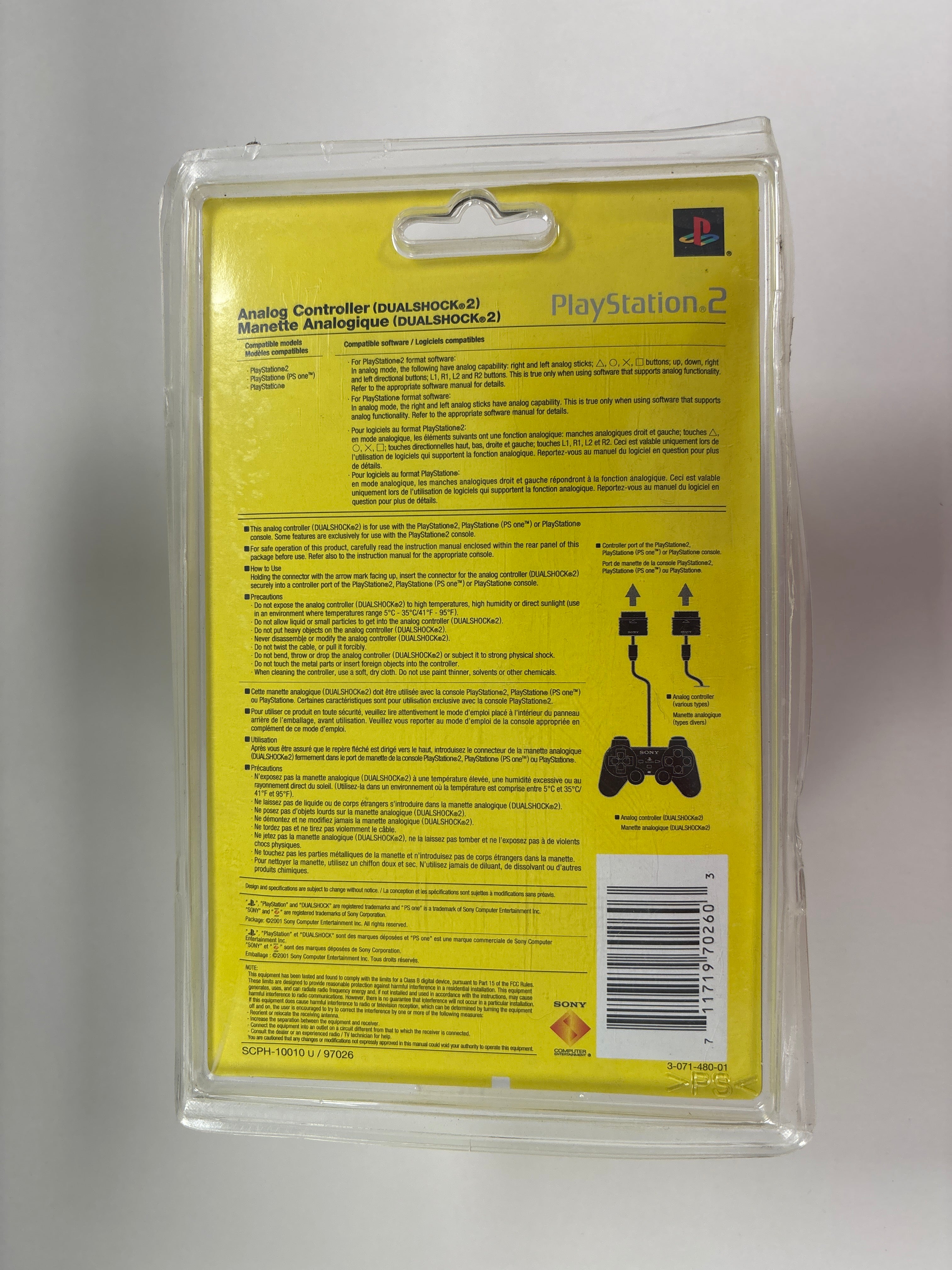 Original PlayStation 2 PS2 DualShock 2 Controller - Black (Brand New Factory Sealed) | Compatible with PS2 Games & Perfect for Retro Gaming Enthusiasts