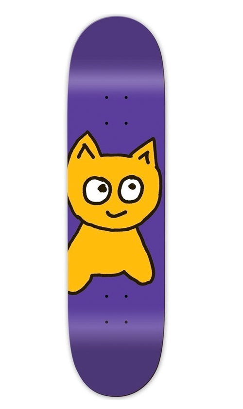 Meow Big Cat Skateboard Deck - 7.75 Inch Purple for Street & Park Skating | Perfect for Beginners & Pro Skaters
