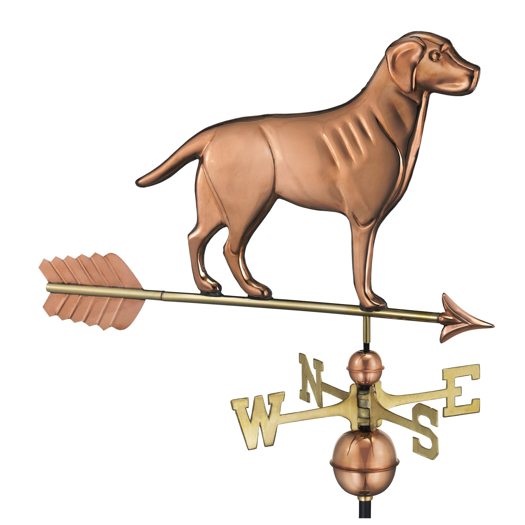 Labrador Retriever Weathervane - Outdoor Garden Decor for Dog Lovers | Rustic Metal Yard Art for Home & Farmhouse | Perfect Gift for Pet Owners