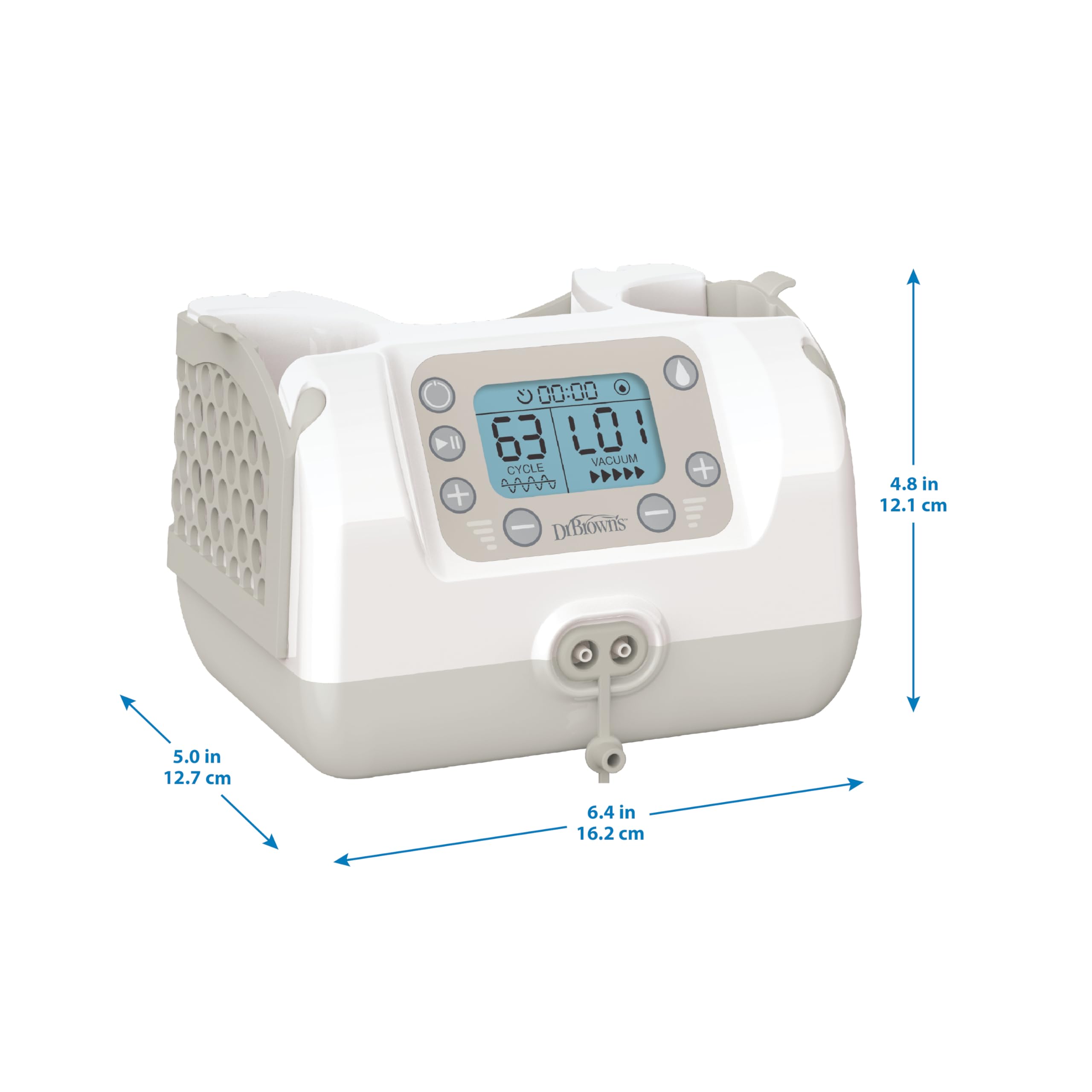 Dr. Brown's Customflow Hospital Strength Double Electric Breast Pump - Adjustable Suction & Speed, Includes 4oz Bottles, Flanges & Accessories - Ideal for Working Moms & Breastfeeding at Home or Travel