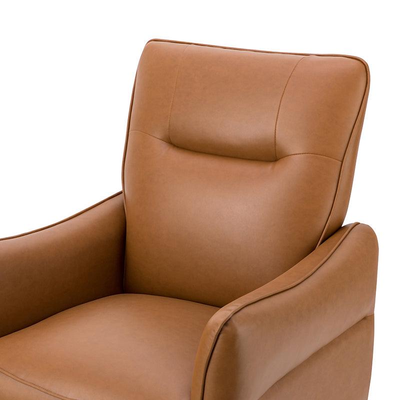 Clara Vegan Leather Armchair - Modern PU Leather Lounge Chair for Living Room, Office & Bedroom - Comfortable Mid-Century Style Accent Chair with Sturdy Metal Legs
