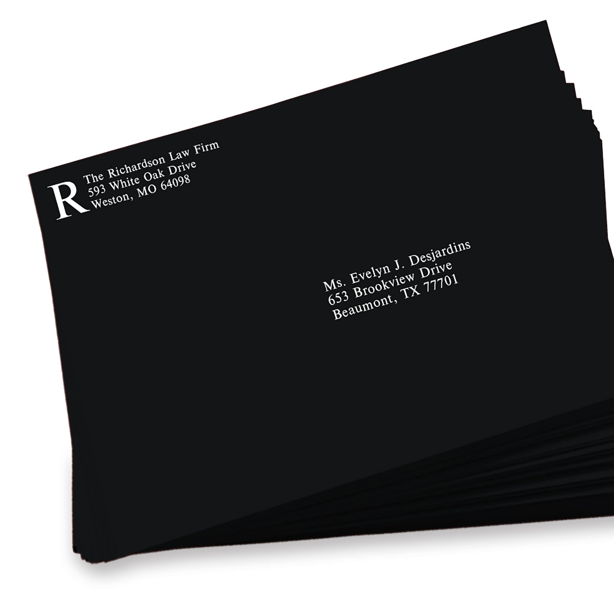 Premium LUXPaper 9 x 12 Open End Envelopes with Clasp - Midnight Black, 80lb Text Weight (Pack of 500) - Perfect for Business Mail, Wedding Invitations & Legal Documents