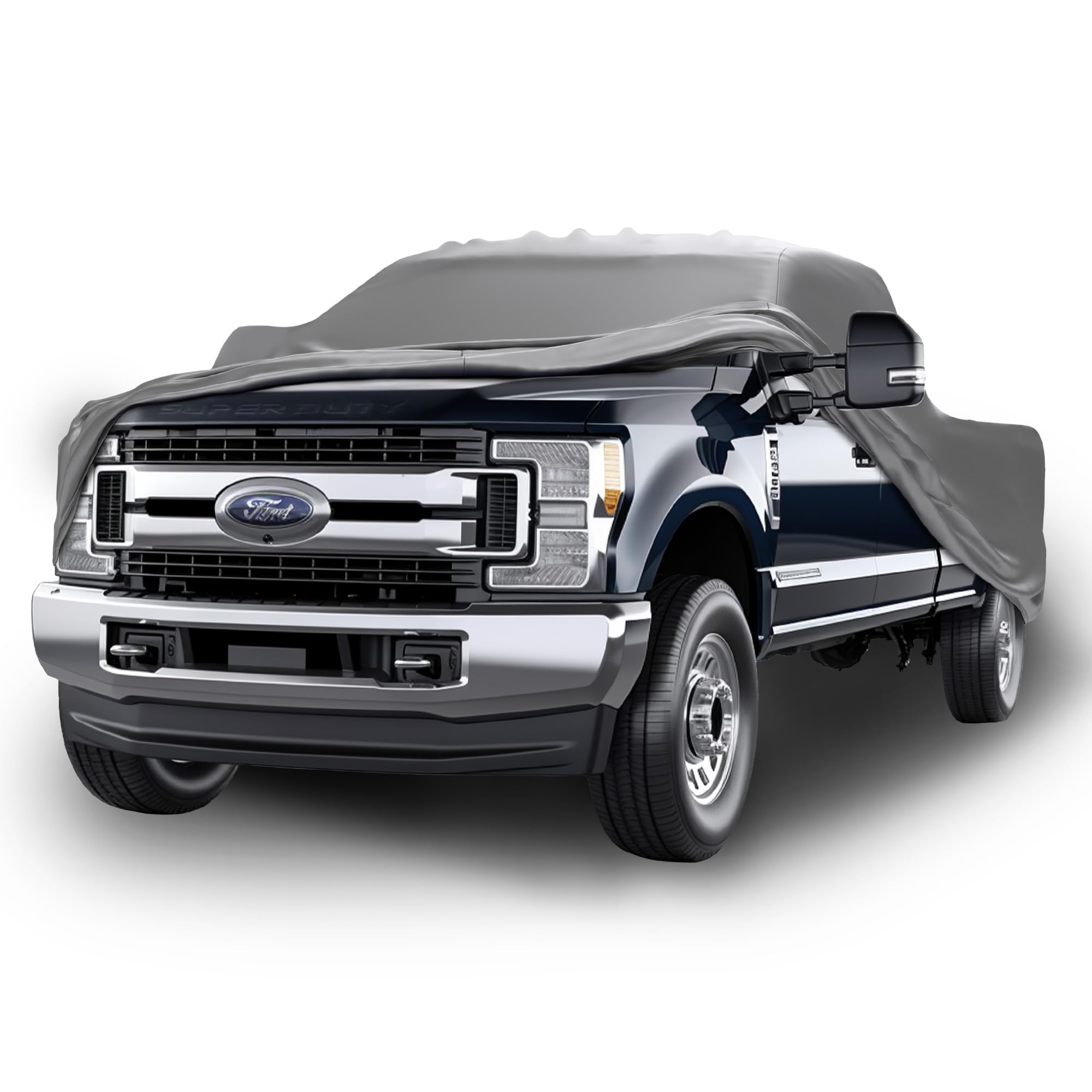 Weatherproof Truck Cover for Ford F-350 SuperCab 2022-2024 with Theft-Proof Cable Lock | Heavy Duty 8' Bed & Shell Compatible | All-Season Outdoor Protection | Perfect for Parking, Storage & Extreme Weather Conditions