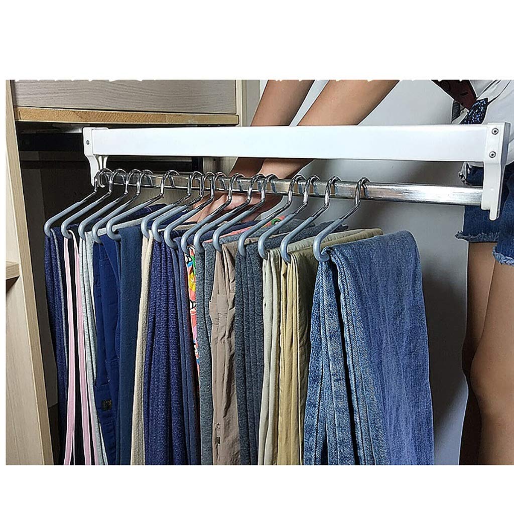 Extendable Closet Rod - Adjustable Pull Out Clothes Hanger Rail for Wardrobe Organization (600mm) - Perfect for Small Spaces, Closets & RV Storage