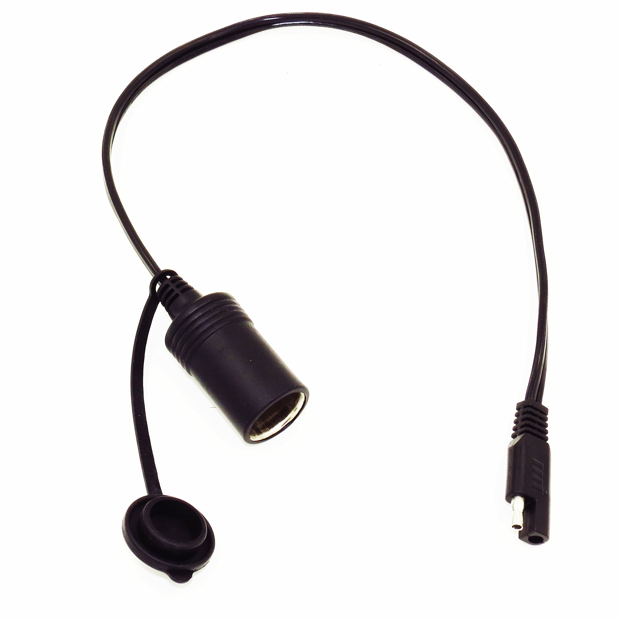 MOTOPOWER MP68993 SAE to Cigarette Lighter Socket Adapter Cable - 12V Power Converter for Car, Truck, RV, Boat - Charge Devices On The Go