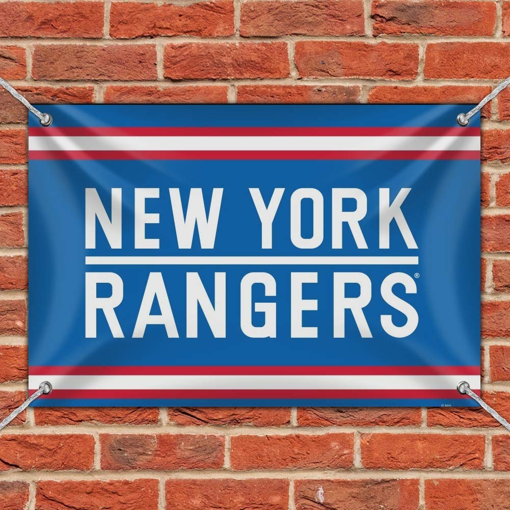 New York Rangers NHL Logo Metal Wall Sign - Officially Licensed Home & Office Decor for Hockey Fans - Perfect for Man Cave, Game Room, or Sports Bar