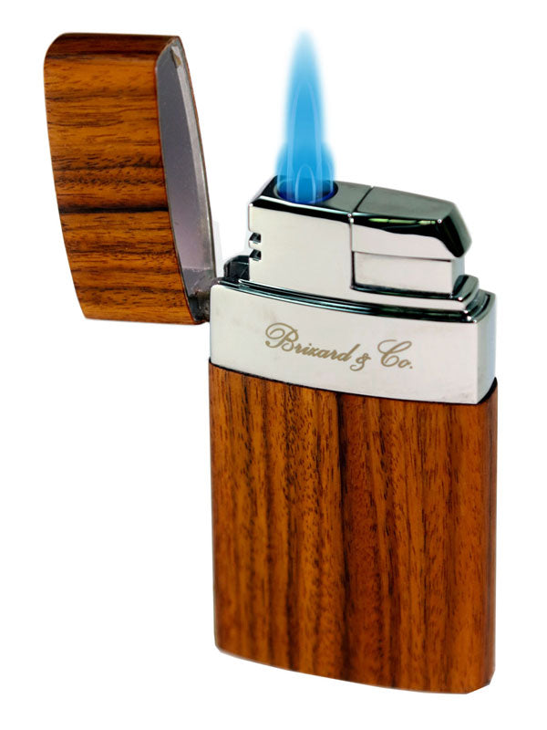 Premium Venezia Rosewood Cigar Lighter - Windproof Butane Torch for Cigars & Cigarettes - Perfect for Outdoor Smoking, Gifts & Collectors