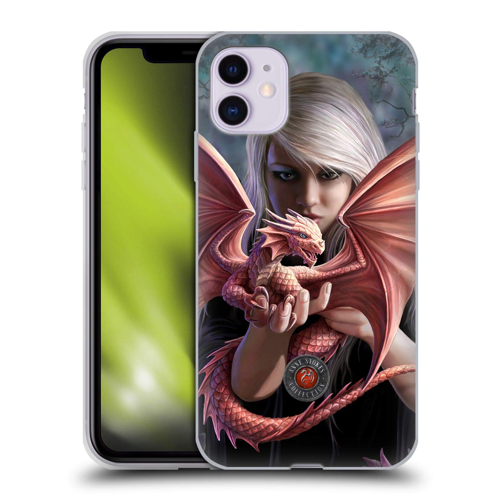 Anne Stokes Dragonkin Dragon Friendship Soft Gel Case for iPhone 11 - Officially Licensed Phone Cover by Head Case Designs | Perfect for Fantasy Lovers, Gift Giving & Daily Protection