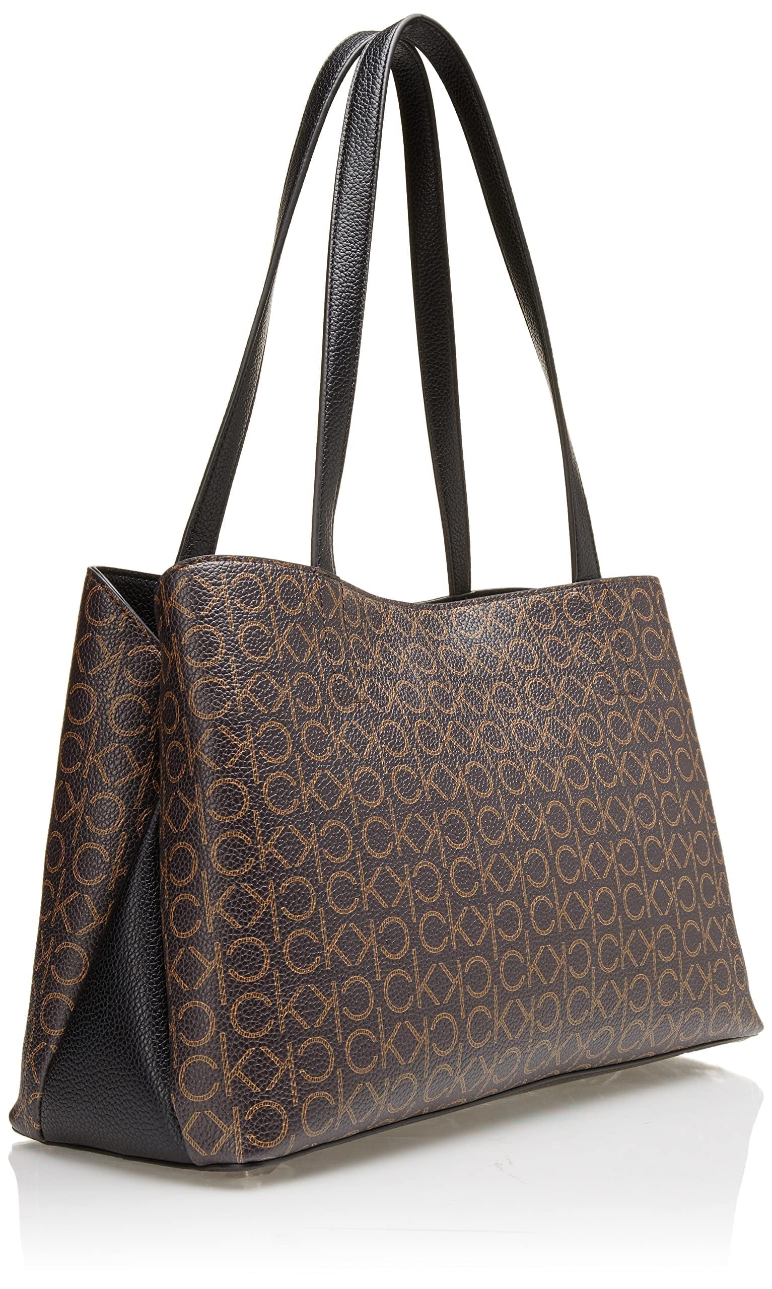 Calvin Klein Adeline Triple Compartment Tote Bag for Women - Spacious Work & Travel Tote with Multiple Pockets - Perfect for Office, Commute & Weekend Getaways