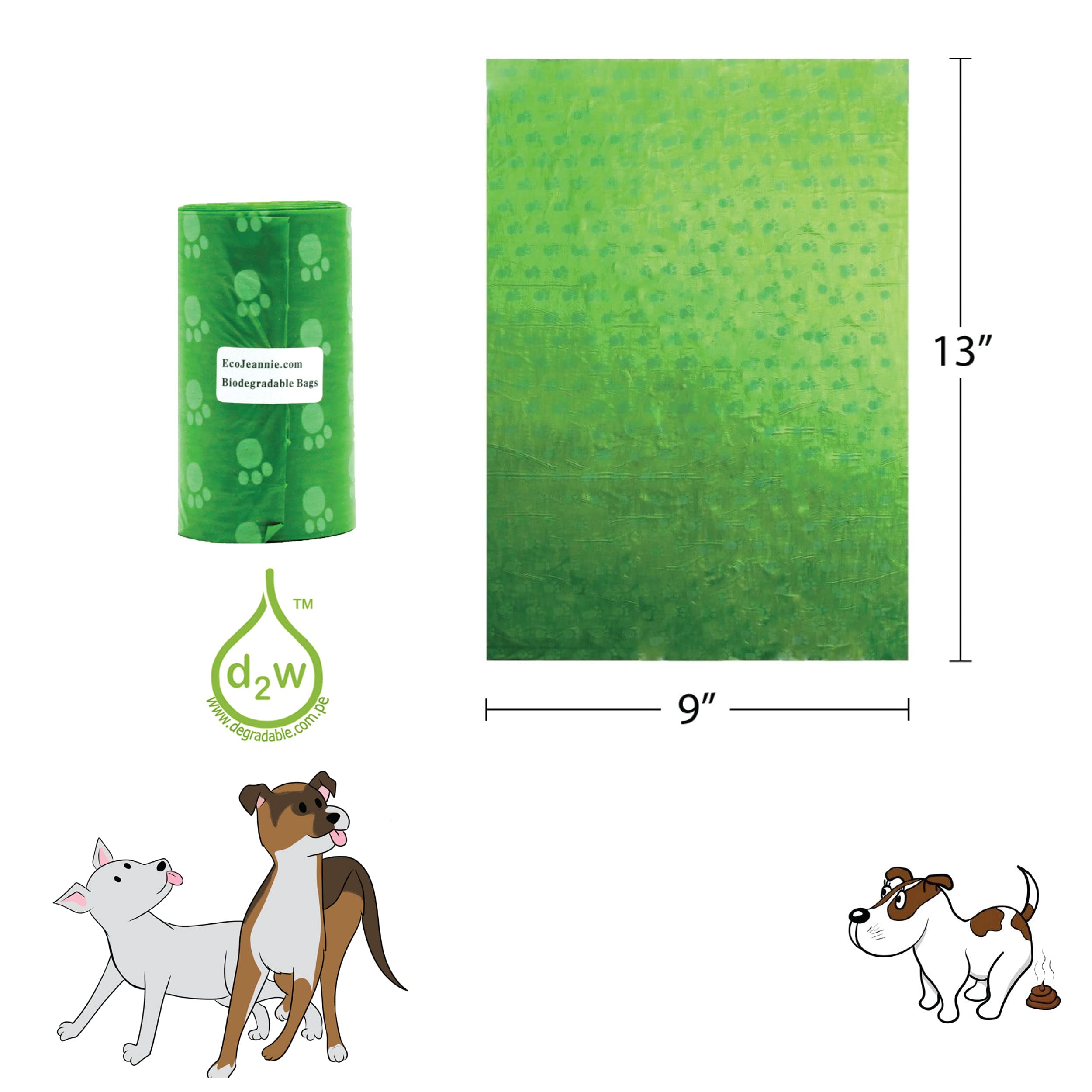 **Wholesale 480 Rolls (9600 Count) Eco-Friendly Dog Poop Bags with d2w Fast Degradation - Lavender Scented Pet Waste Bags for Easy Cleanup at Parks & Walks (PB480)**