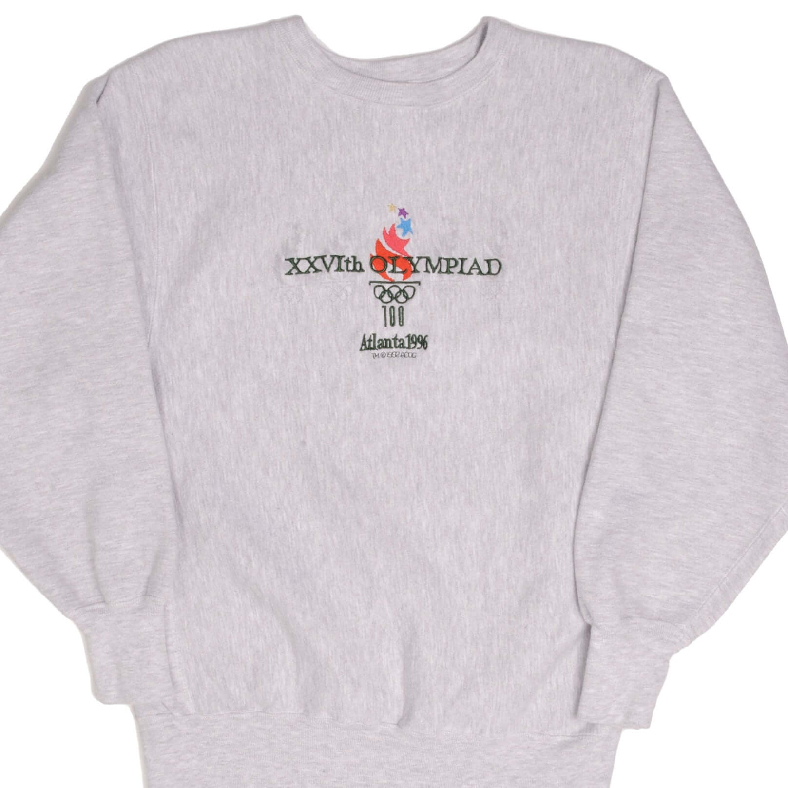 Vintage Champion Reverse Weave 1996 Olympic Games Sweatshirt - Large Size, Made in USA - Retro Sportswear for Casual Wear & Gym Workouts