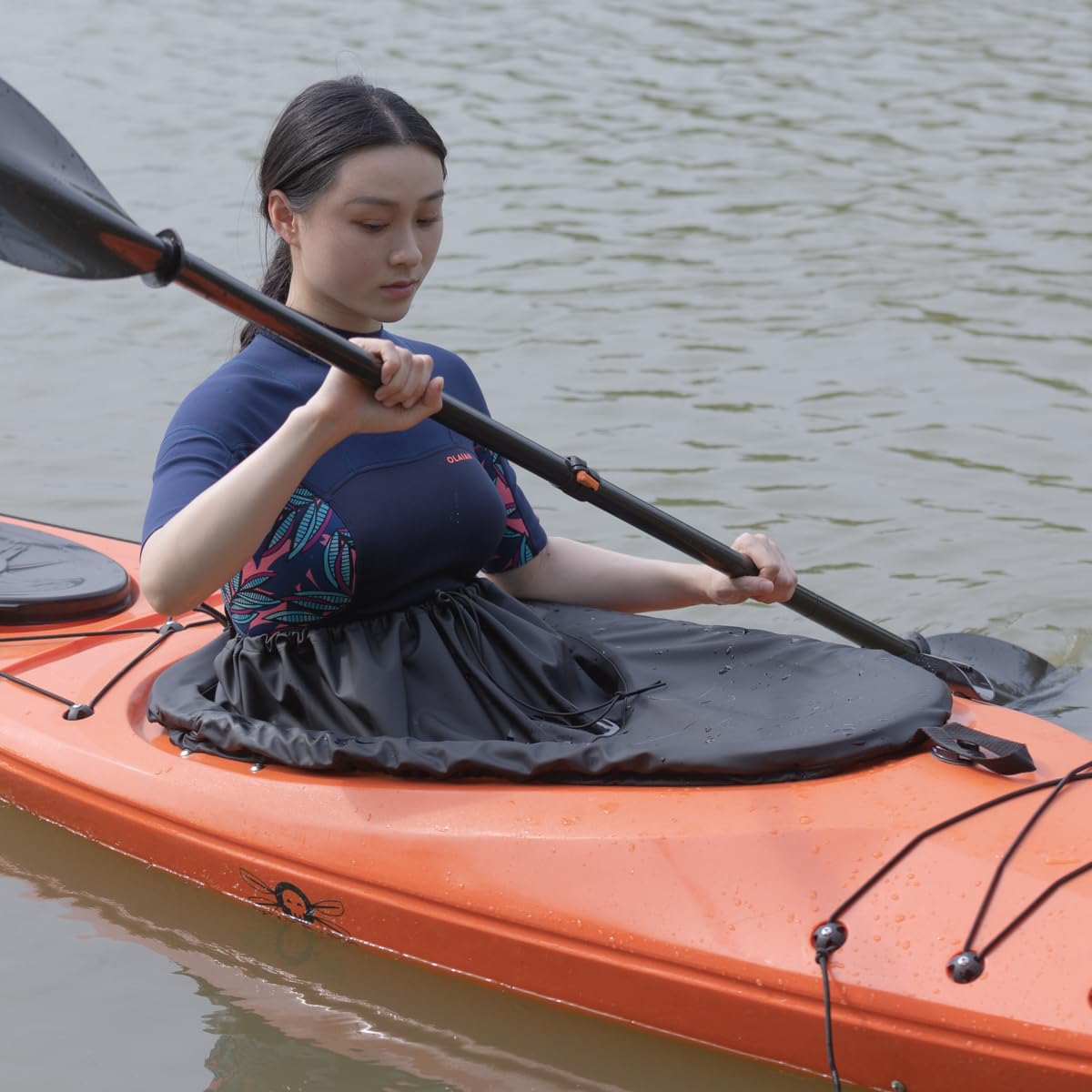 Waterproof Nylon Kayak Spray Skirt for Canoeing & Whitewater Rafting - Stay Dry in Rough Waters