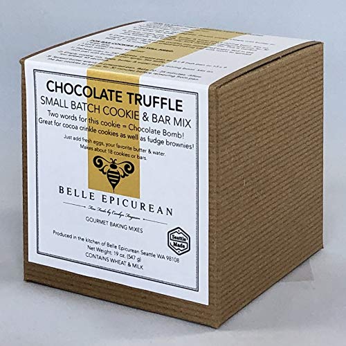 Belle Epicurean Chocolate Truffle Cookie & Bar Baking Mix - 19 oz Premium Dessert Mix for Homemade Cookies, Brownies & Gift Giving | Perfect for Holidays, Parties & Family Baking Activities