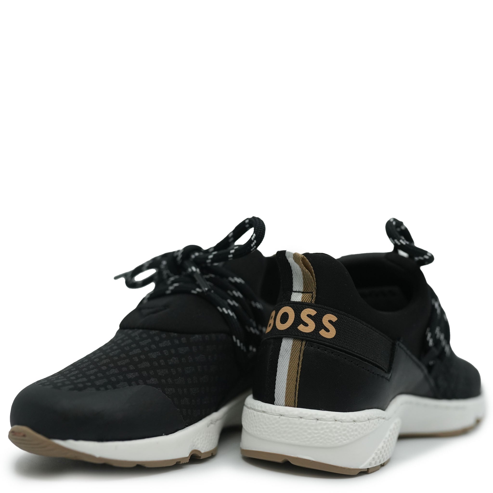 Hugo Boss Black Print Slip-On Sneakers for Men - Casual Comfort Shoes for Walking, Travel & Everyday Wear