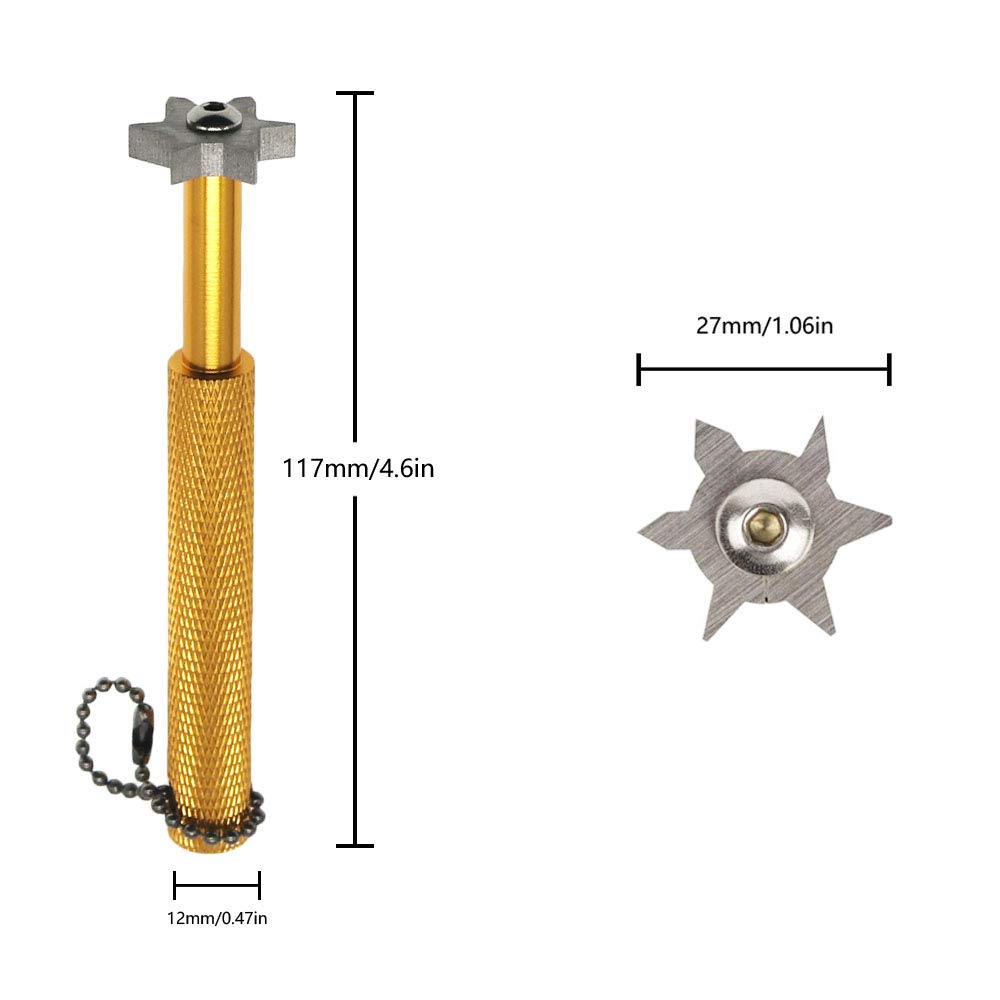 Premium Golf Groove Sharpener Tool with 6 Cutters - Perfect for Iron Sets & Wedge Clubs | Restore Spin & Control on Greens | Ideal for Golf Course Maintenance & Practice Sessions