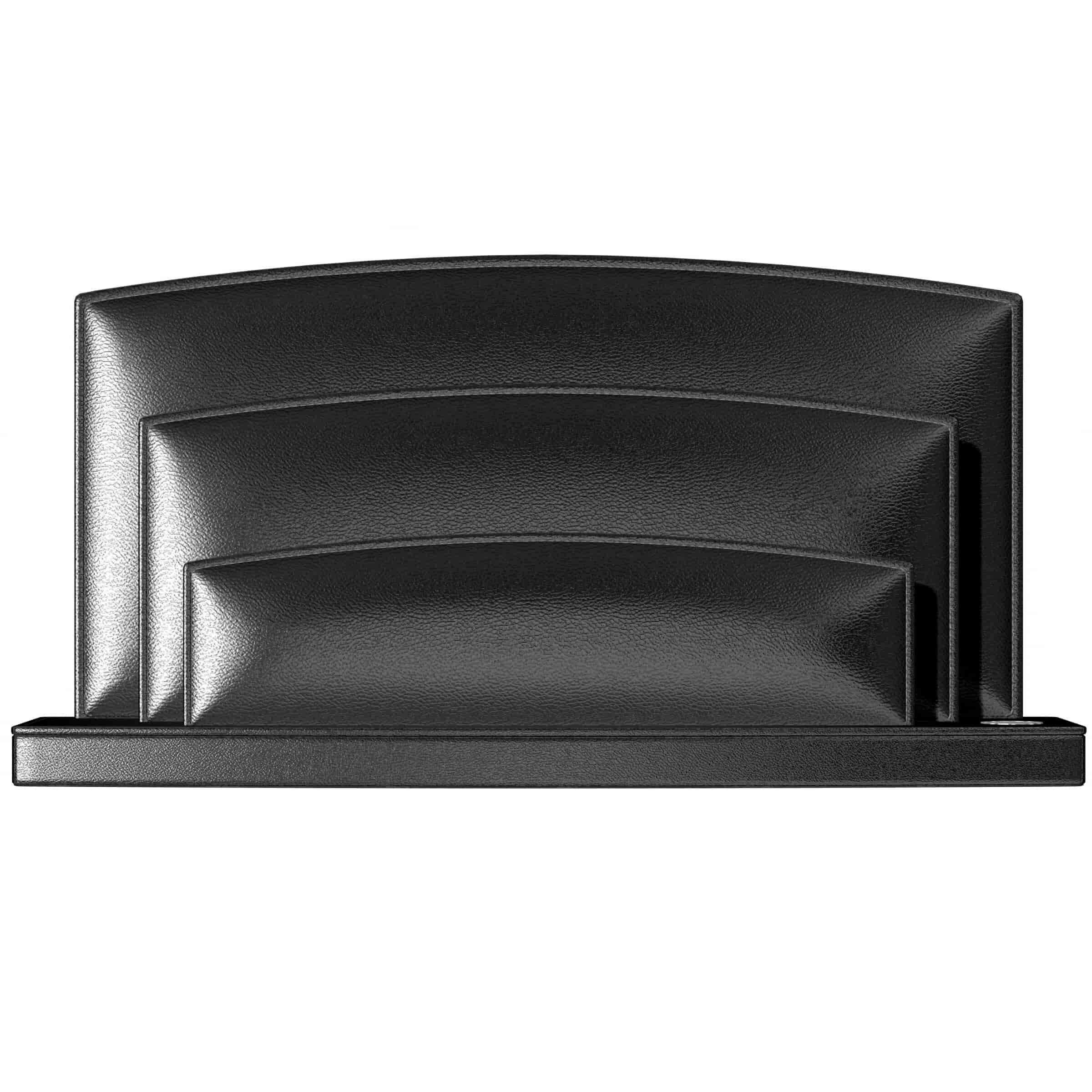 Premium M714 Genuine Leather Envelope Holder - Slim Black Document Organizer for Business, Travel & Everyday Use