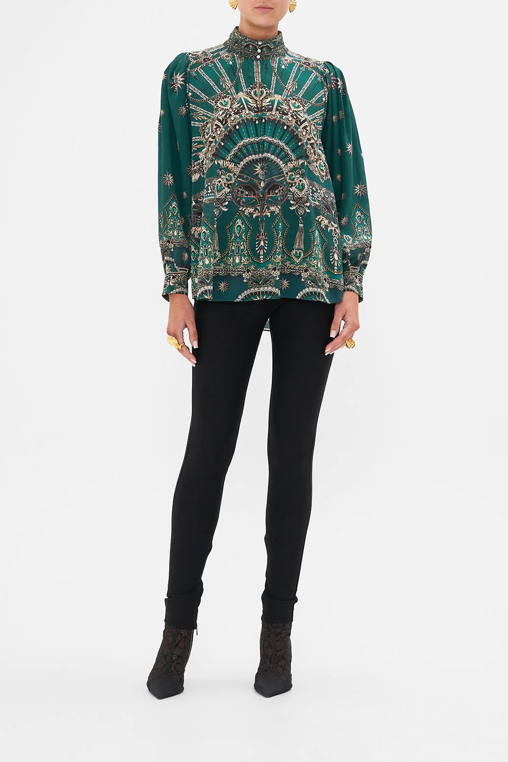 Drop Sleeve Swing Blouse - Flowy A-Line Top with Venice Veil Design | Perfect for Casual Outings, Date Nights & Boho Fashion