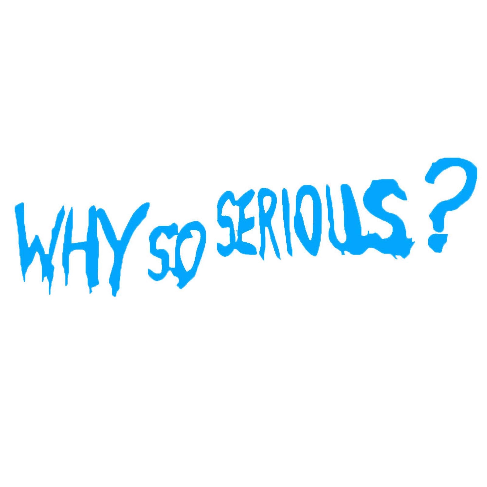 Funny 'Why So Serious?' Reusable Car Decals - Reflective Movable Stickers for Windows & Bumpers - Joker Inspired Car Accessories for Halloween & Comic Con Events