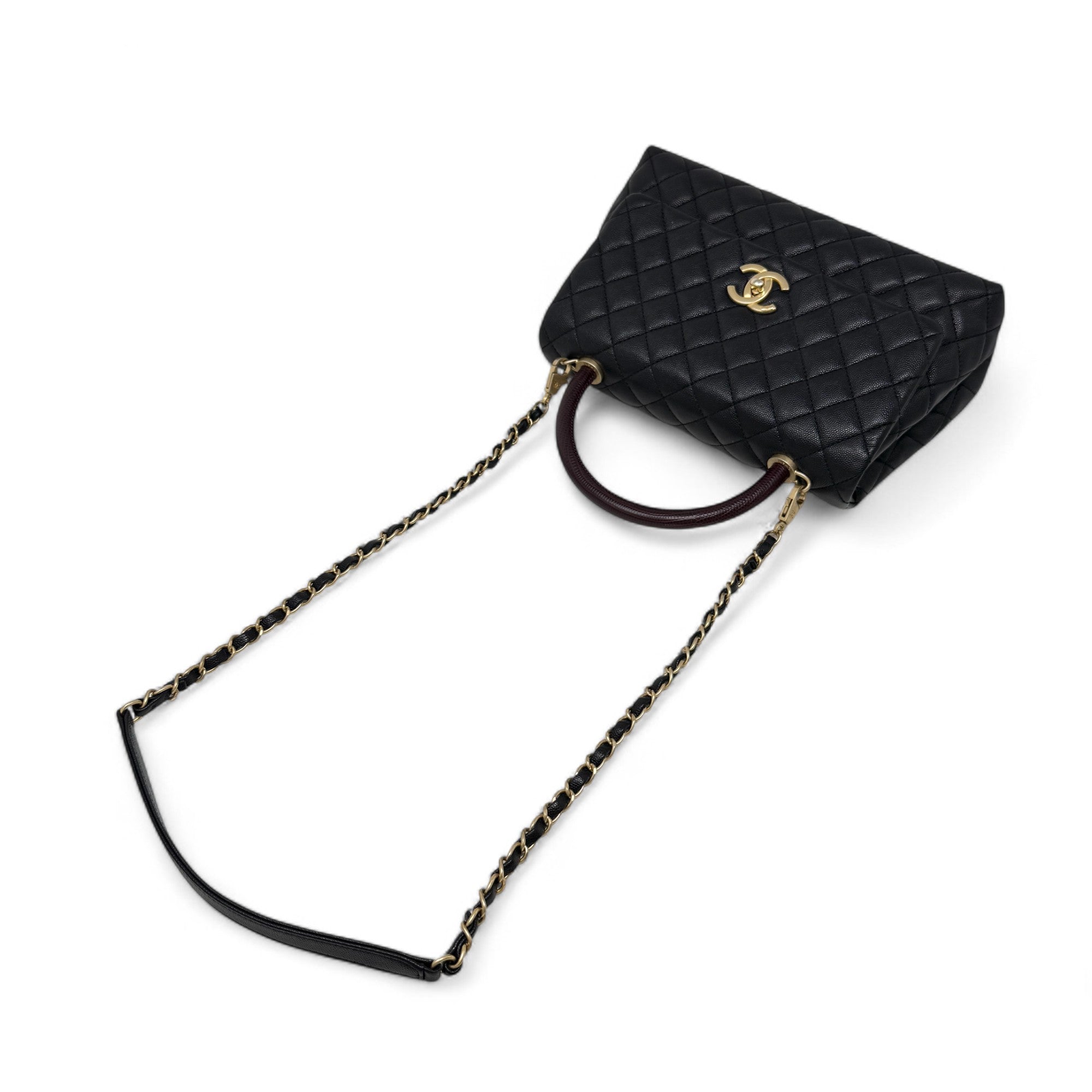 Chanel Black Medium Coco Handle Bag - Luxury Designer Handbag for Women | Perfect for Work, Evening Events & Everyday Use