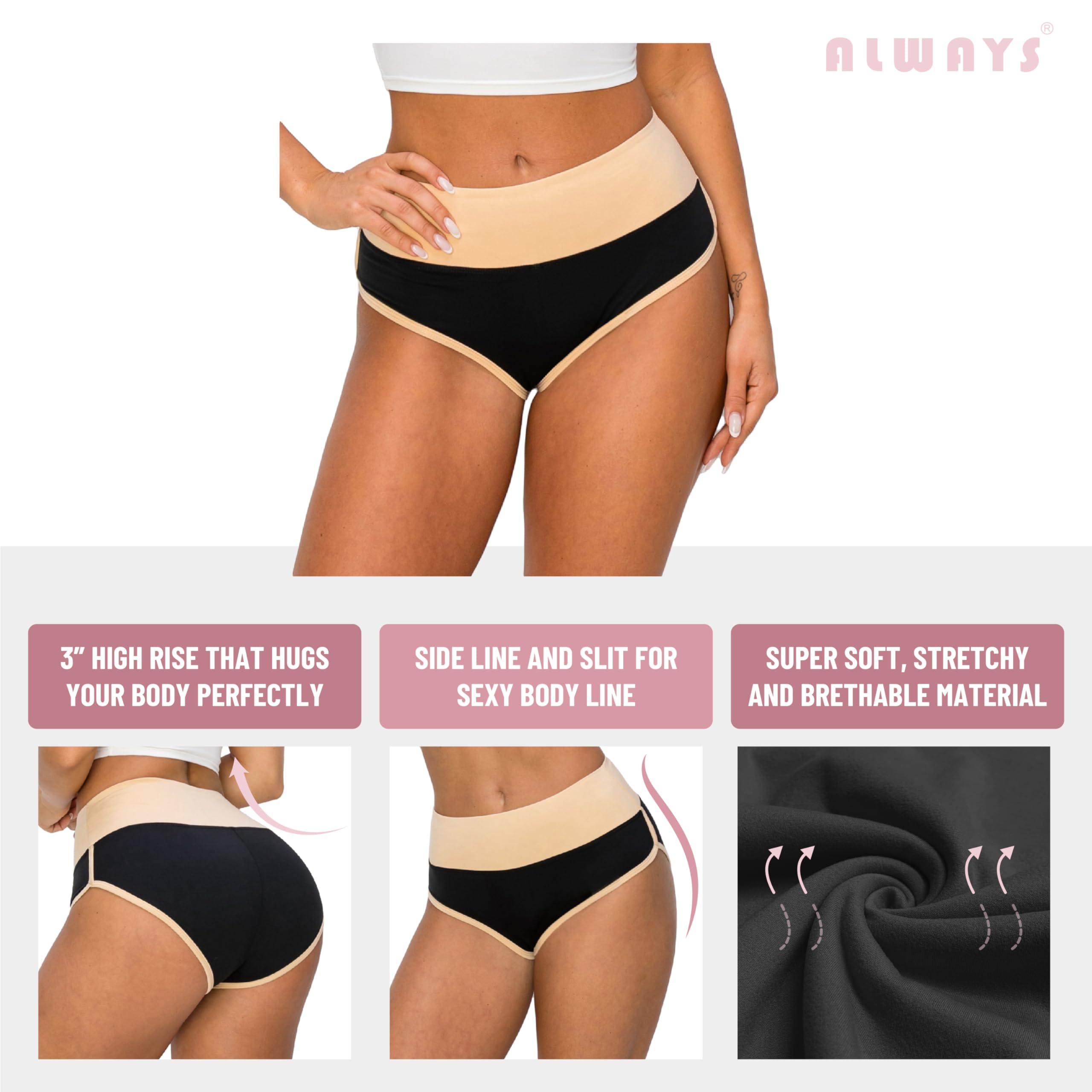 ALWAYS Women's High Waisted Booty Shorts - Super Soft Dolphin Shorts for Yoga, Gym & Summer Outfits