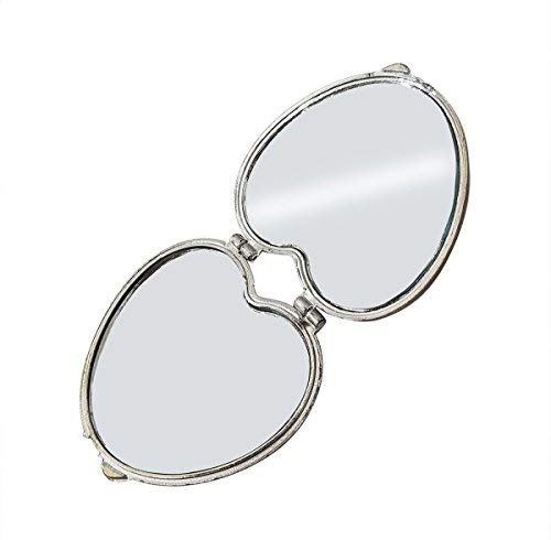 BOXO Compact Mirror with Magnifying Glass - Portable Travel Makeup Mirror for Women, Perfect for Home, Travel & Touch-Ups (Pack of 1)