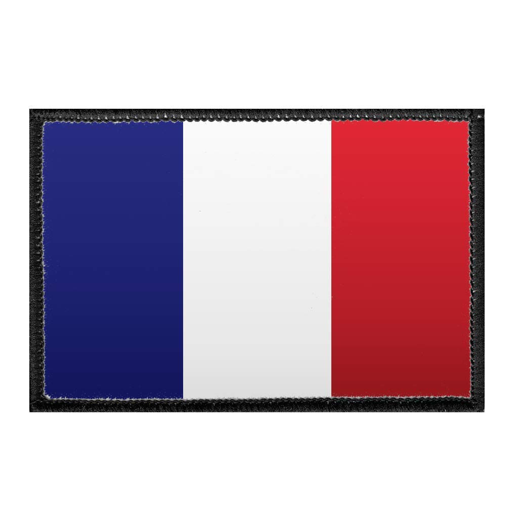 France Flag Patch - 2x3 Inch Hook and Loop Backing for Hats, Jeans, Vests & Coats | Durable Embroidered Iron-On Applique | Perfect for Backpacks, Jackets, Military Gear & DIY Crafts
