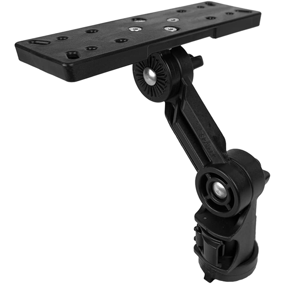 YakAttack LockNLoad Fish Finder Mount - Adjustable Kayak Track Mount System for Garmin, Lowrance & Raymarine Sonar Devices | Universal Kayak Rail Compatibility | Secure Fishing Accessories for Kayak Anglers | Perfect for Freshwater & Saltwater Fishing Trips