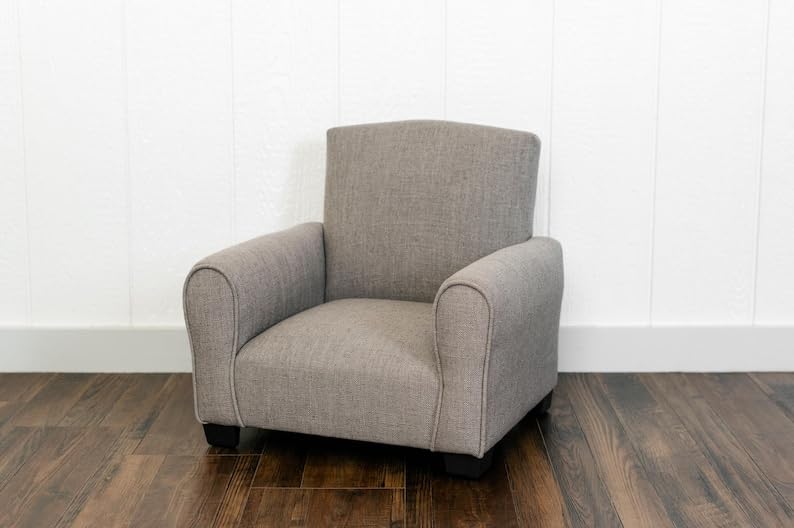 Personalized Kids Rocking Chair - Custom Toddler Chair with Textured Taupe Finish | Perfect for Nursery, Bedroom & Playroom Decor | Gift for Boys & Girls