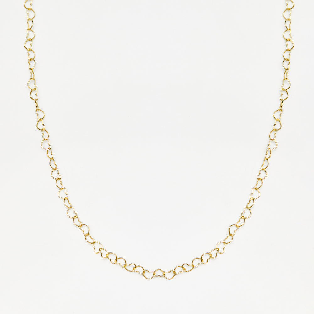 Dainty Heart Chain Necklace for Women - 14K Gold Plated Delicate Heart Pendant Necklace - Perfect for Valentine's Day, Anniversary, Birthday Gifts & Everyday Elegance