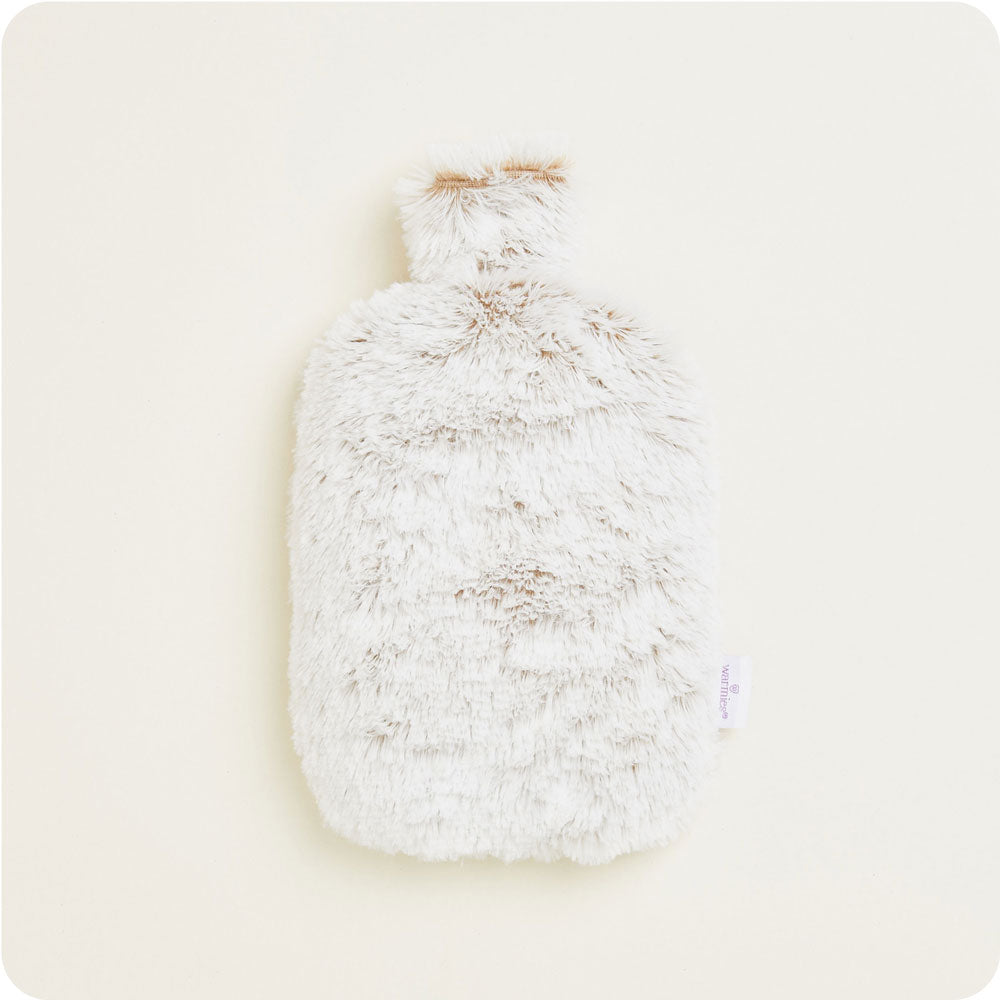 Warmies Marshmallow Brown Hot Water Bottle for Pain Relief & Comfort - Perfect for Cramps, Cold Nights & Relaxation