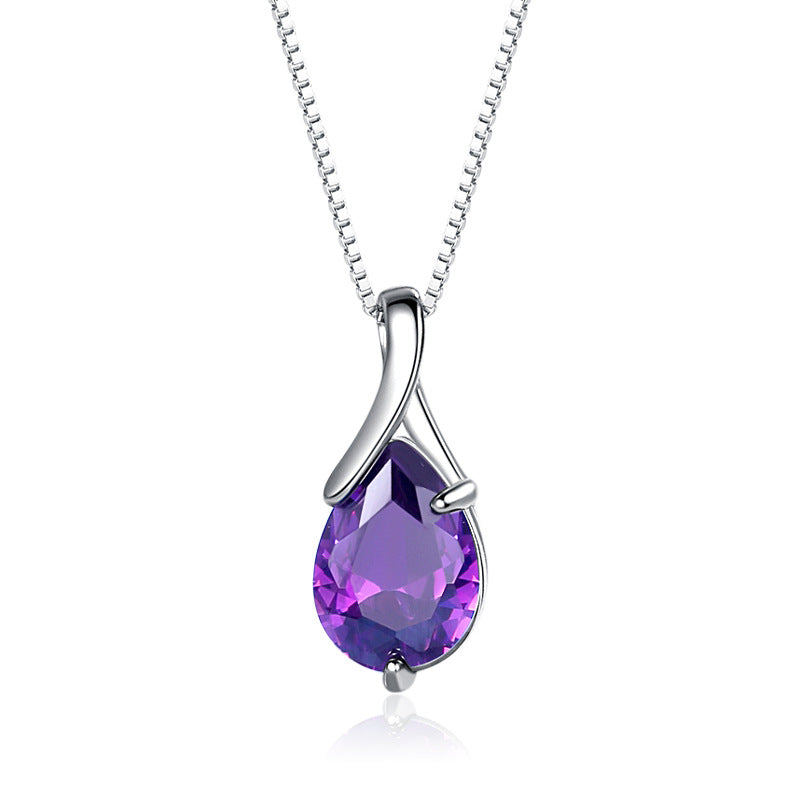 925 Sterling Silver Vintage Amethyst Pendant Necklace for Women - Elegant Jewelry Gift for Birthday, Anniversary & Special Occasions