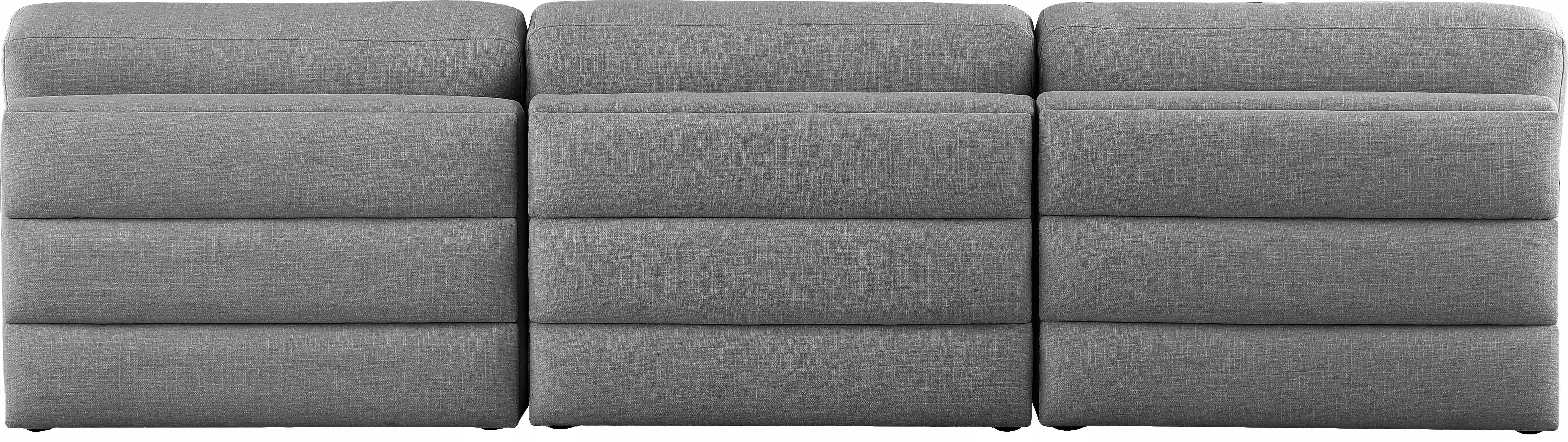 Beckham Durable Linen Textured Fabric Modular Sofa Set - Modern Sectional Couch for Living Room, Lounge & Home Theater | Comfortable & Stylish Furniture for Family Gatherings