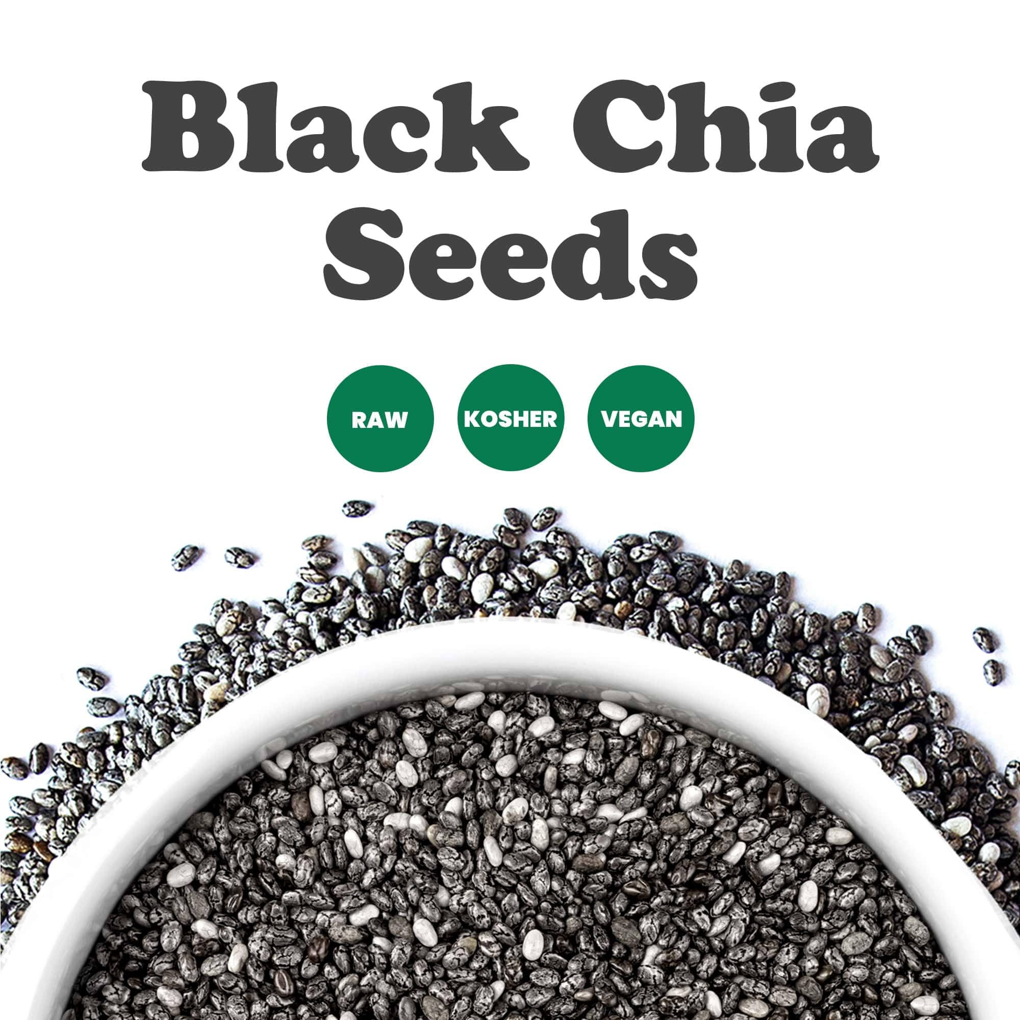 Food to Live - Organic Black Chia Seeds, 15 Pounds Bulk (Whole, Sproutable) - Vegan, Keto, Kosher, Sirtfood Diet Friendly - High in Omega-3, Fiber & Protein - Perfect for Chia Pudding, Smoothies, Oatmeal, Baking & Weight Loss