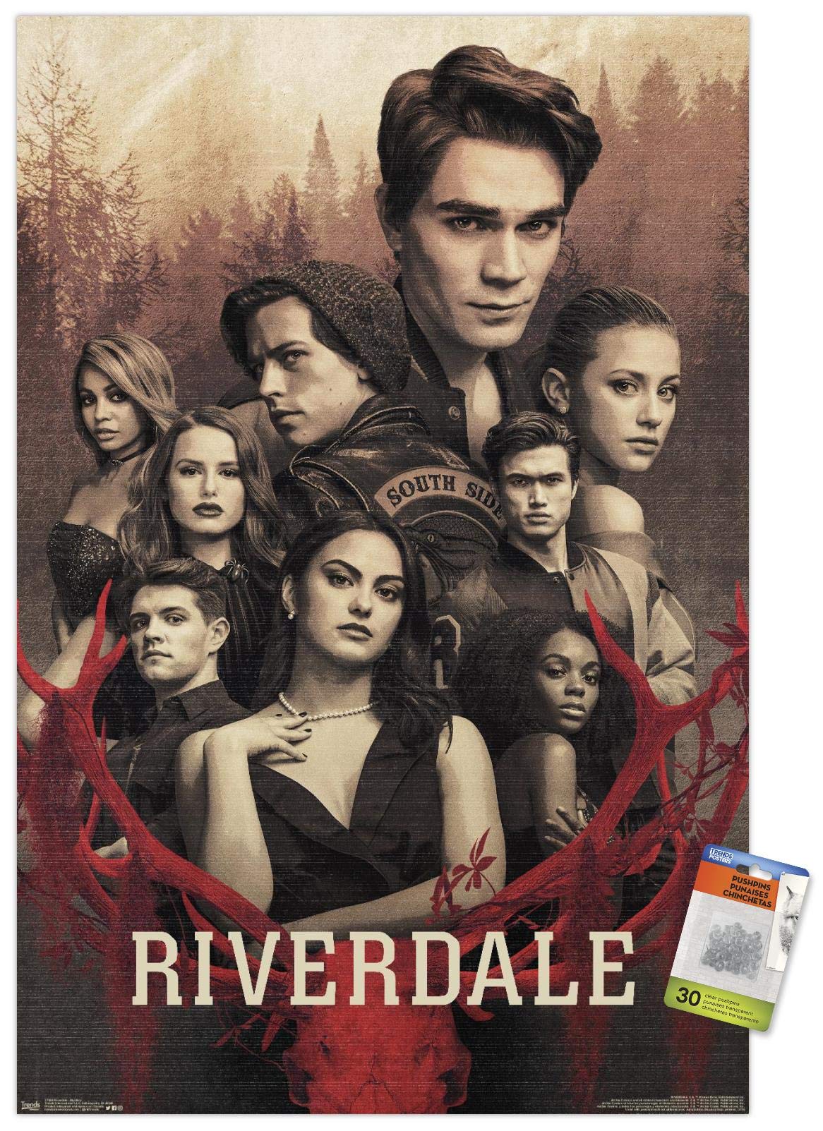 Trends International Riverdale Mystery Wall Poster with Push Pins - Premium Decor for Bedroom, Dorm & Office | Perfect Gift for TV Show Fans