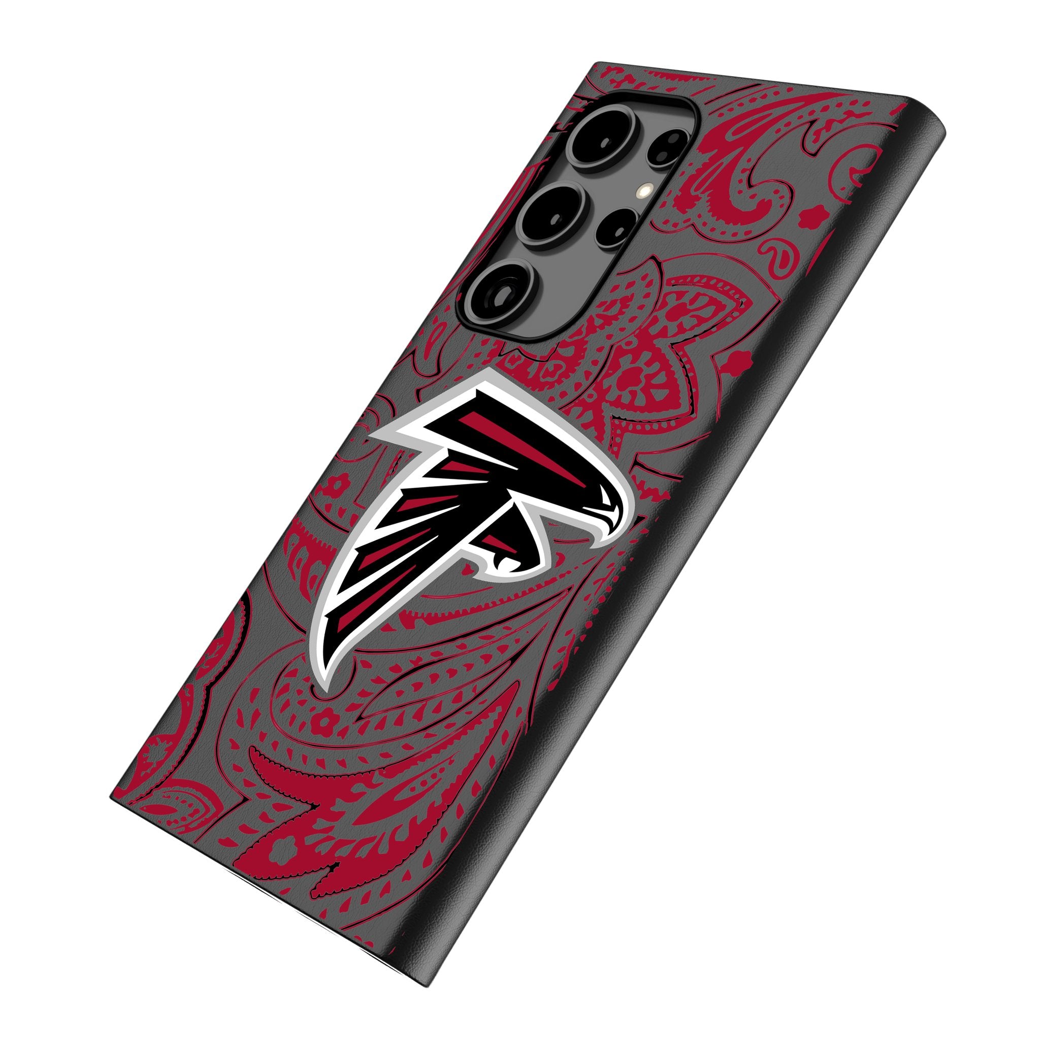 Atlanta Falcons Paisley Pattern MagSafe Compatible Phone Case for Samsung Galaxy S22/S23 - Durable Protection with Wireless Charging for Football Fans & Game Day