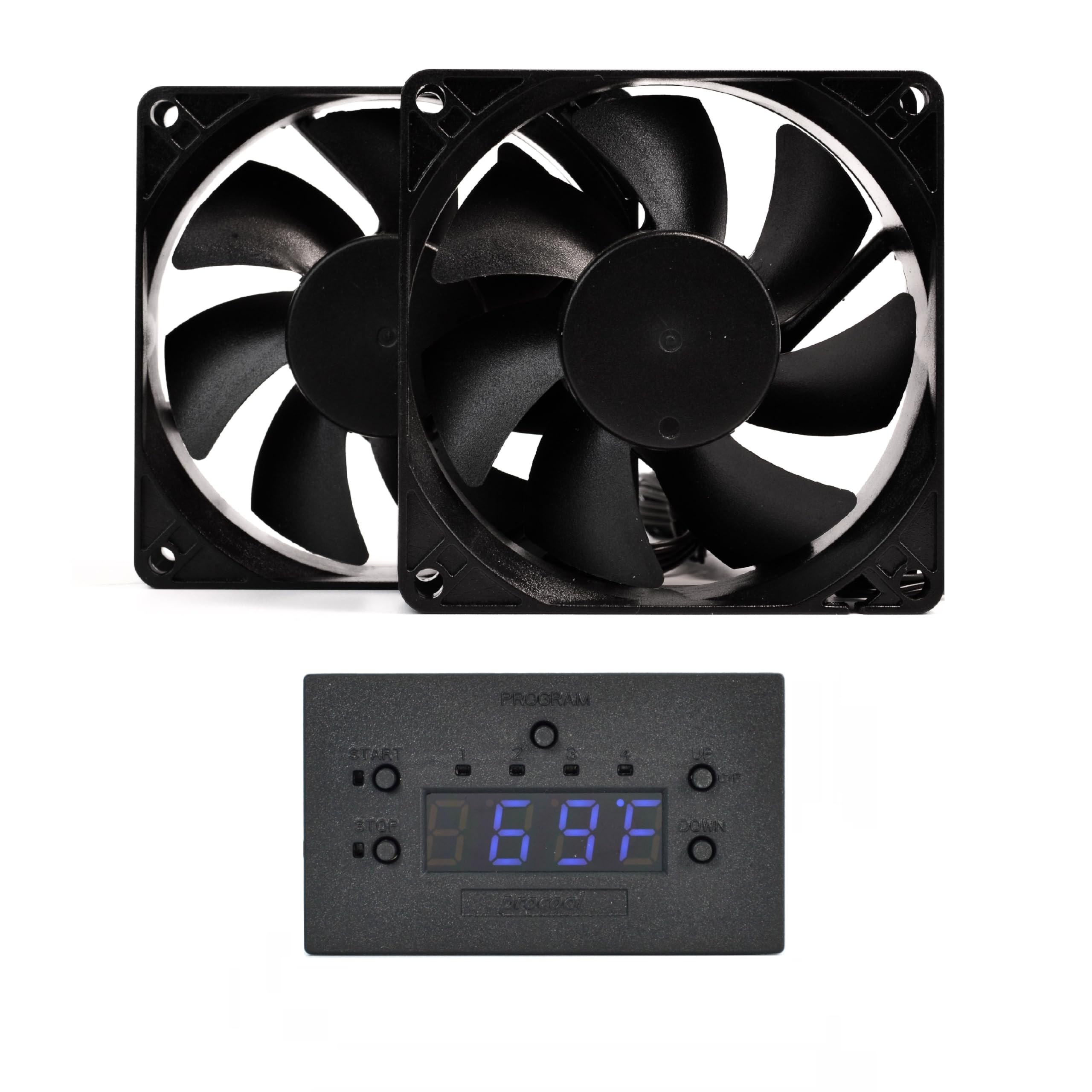 PROCOOL AVP-280T Silent AV Cabinet Cooling Fan System with Temperature Control & Auto Speed - Home Theater & Entertainment Cooling Solution for Racks, Consoles & DIY Installations
