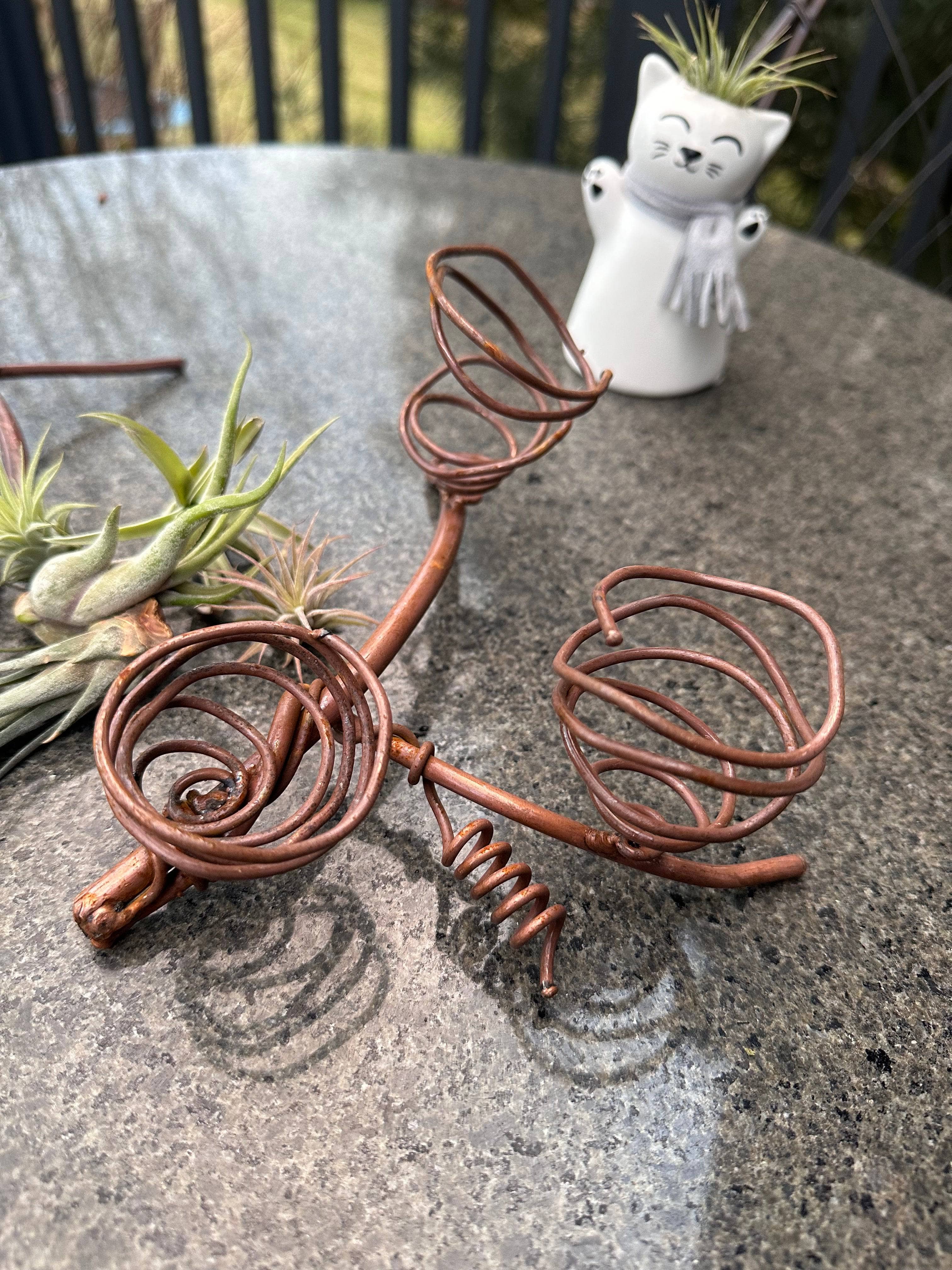 Triple Air Plant Holder - Modern Hanging Planter for Tillandsia - Perfect for Home, Office & Indoor Decor