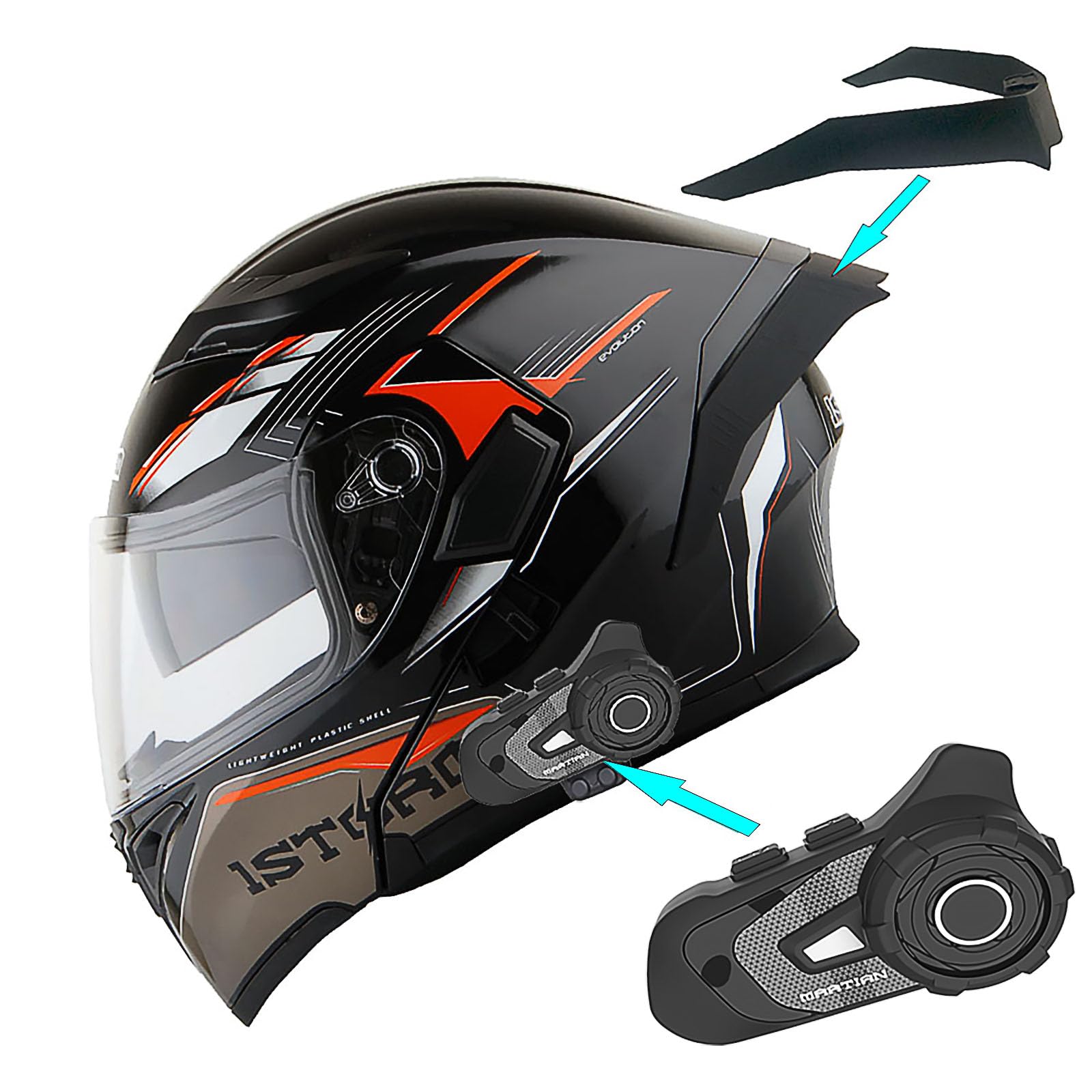 1Storm HB89 Motorcycle Modular Full Face Helmet - Dual Visor Sun Shield & Flip Up Design for Safe Riding - Perfect for Street Bikes, Cruisers & Touring Motorcycles