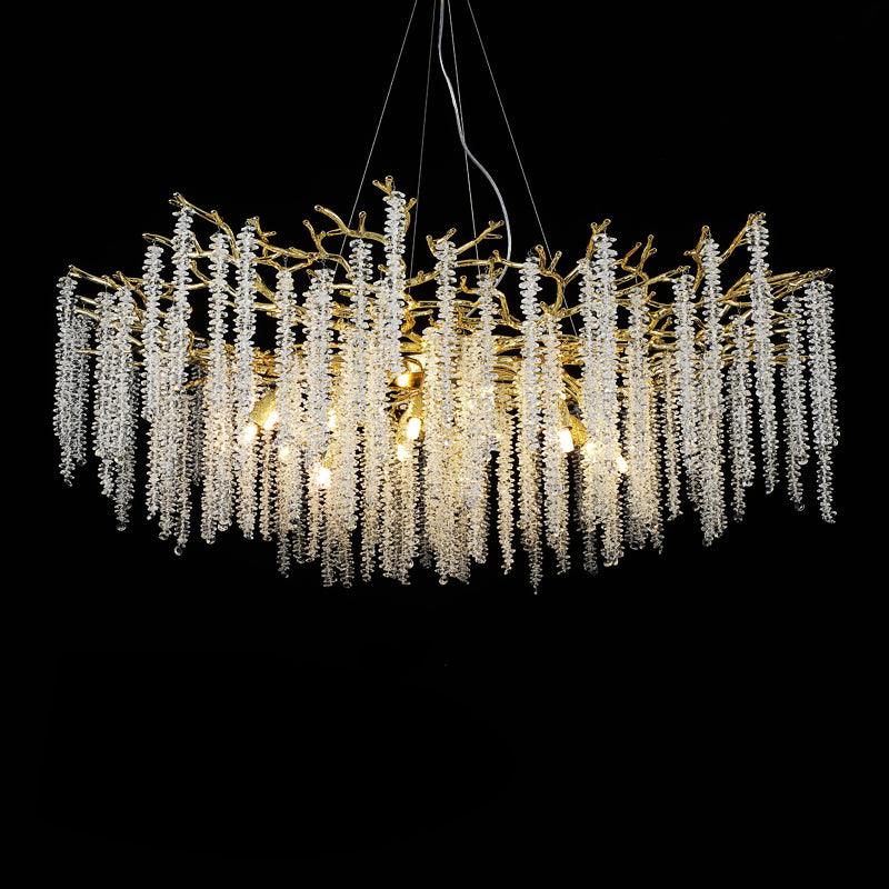 Elegant Albero Crystal Chandelier - Modern Luxury Ceiling Light Fixture for Dining Room, Living Room & Bedroom Decor