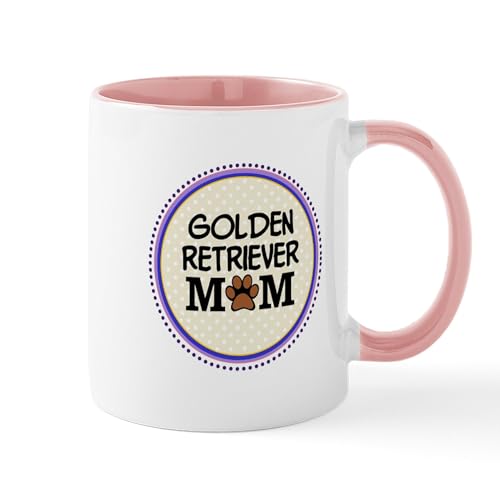 White/Pink Inside - Golden Retriever Dog Mom Mugs