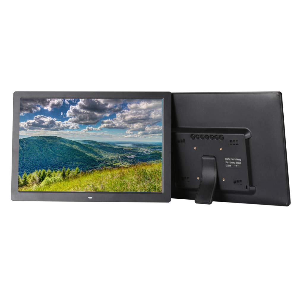 17 Inch Digital Picture Frame - Full HD 1440x900 IPS Display with Photo, Music & Video Player | Calendar, Alarm, Auto On/Off Timer | Remote Control, USB & SD Card Support | Perfect for Home, Office & Gift Giving