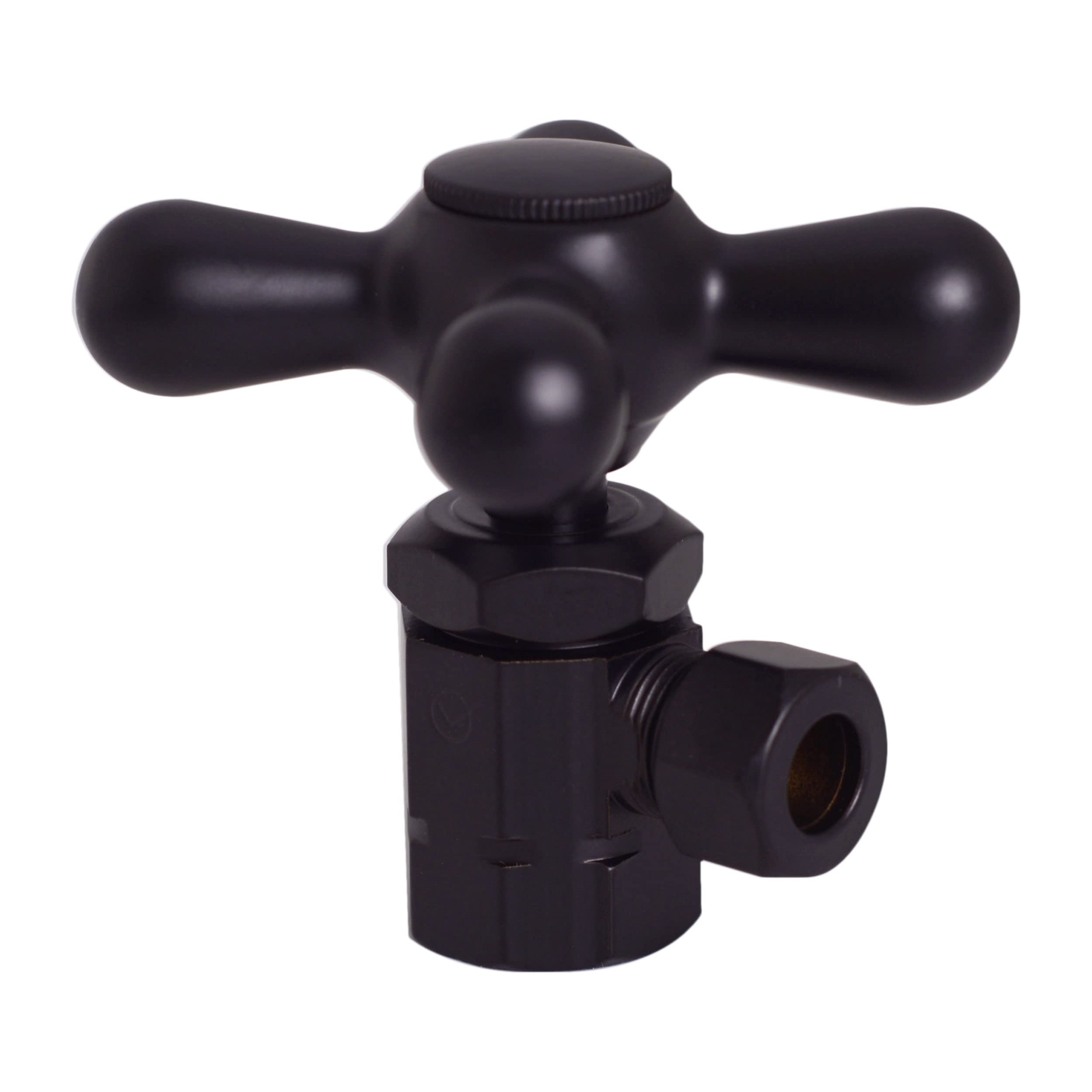 Westbrass D103K15X-12 15-Inch Corrugated Water Supply Line Kit with Cross Handle, 1/2