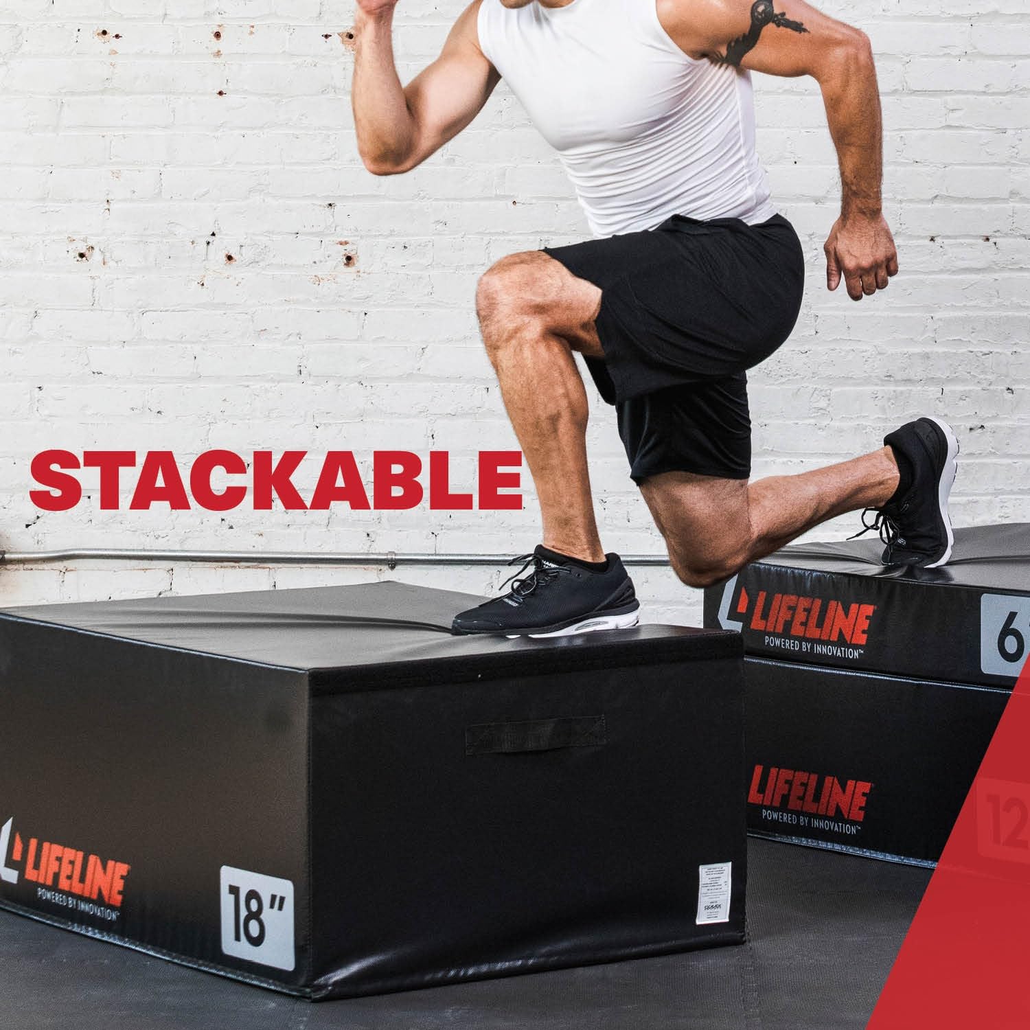 Durable Foam Plyo Box with Vinyl Cover & Handles - Adjustable Height Plyometric Jump Box for CrossFit, HIIT, Home Gym Workouts - Perfect for Box Jumps, Step-Ups & Strength Training Exercises