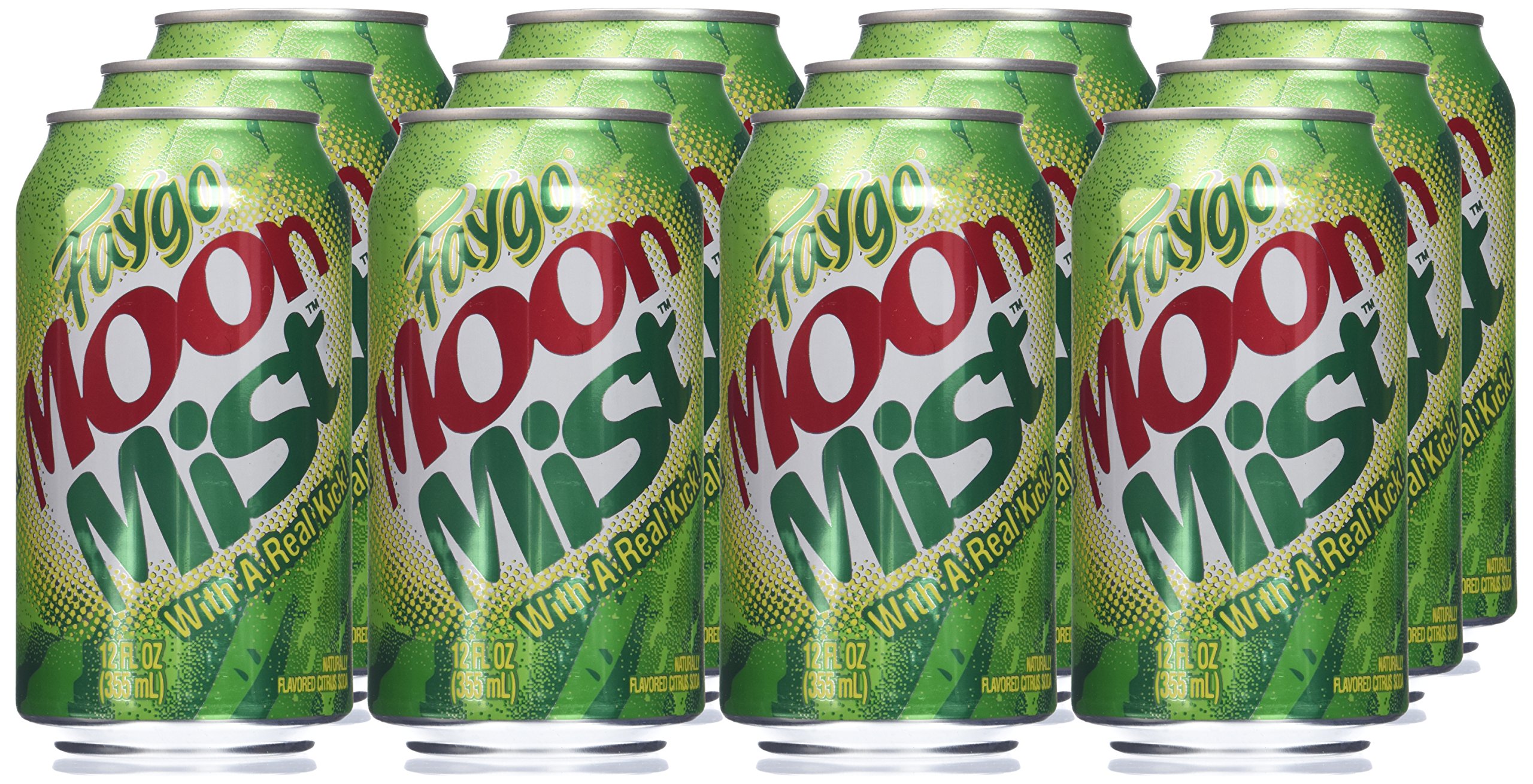 Faygo Moon Mist Soda - 12 Pack of 12 oz Cans (24 Total) - Refreshing Citrus Flavored Soft Drink for Parties, BBQs & Summer Gatherings