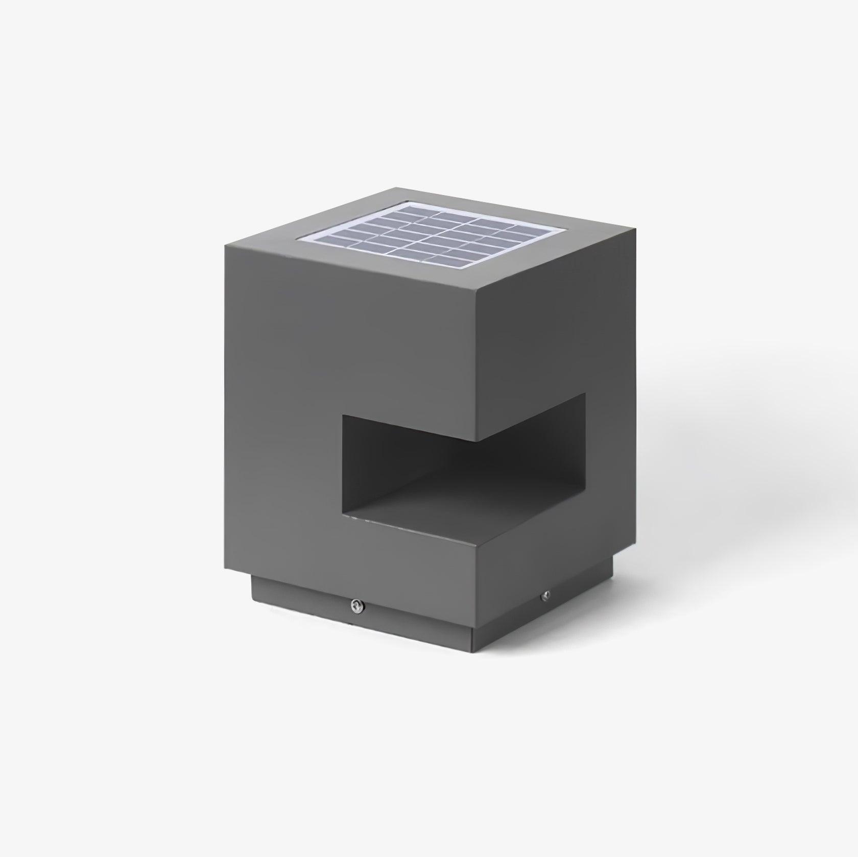 Solar Powered LED Cube Post Outdoor Light - Weatherproof Landscape Lighting for Garden, Pathway, Driveway & Patio - Perfect for Outdoor Decor & Safety
