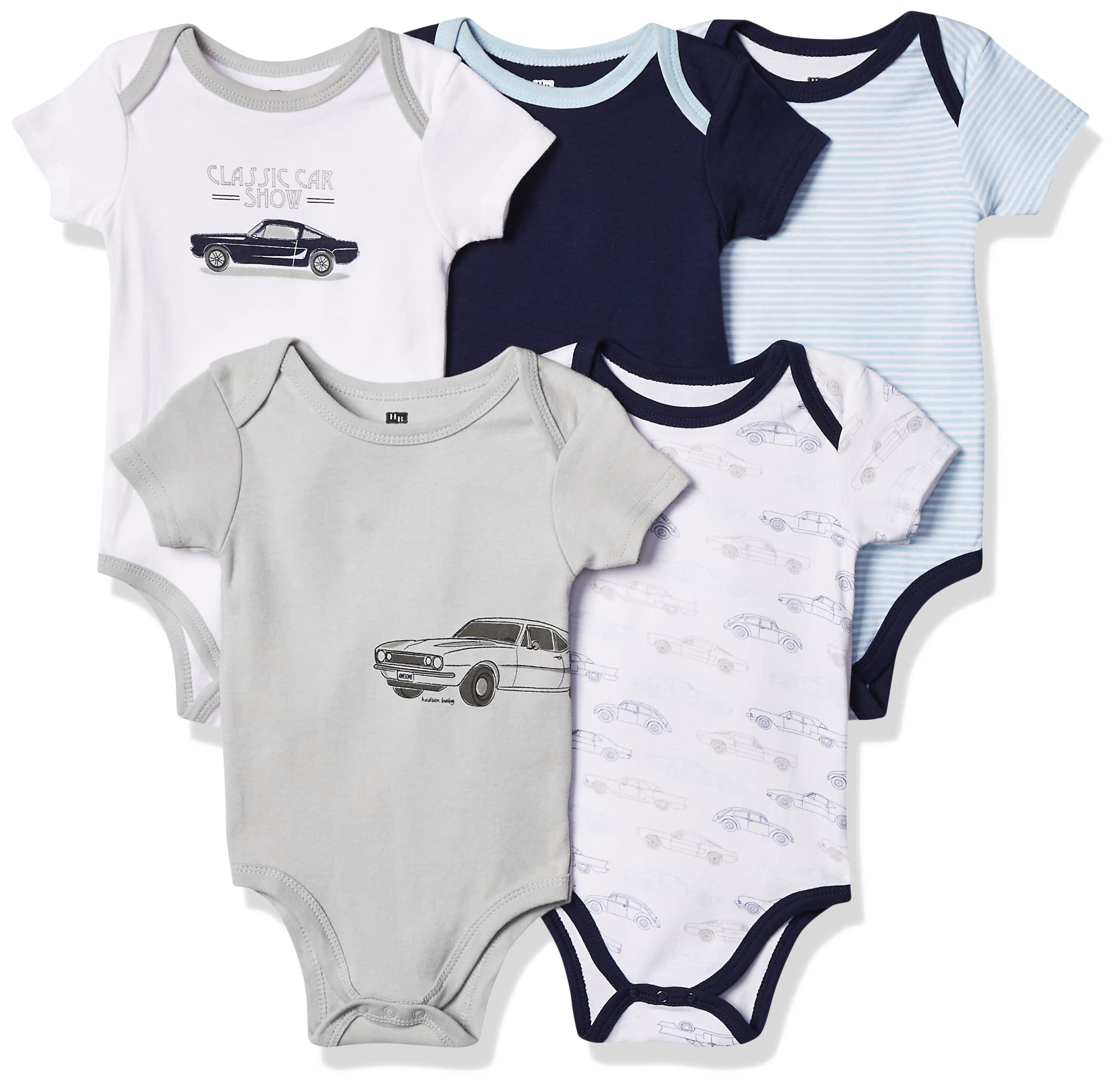 Hudson Baby Cotton Bodysuits for Boys & Girls - Soft & Comfortable for Daily Wear